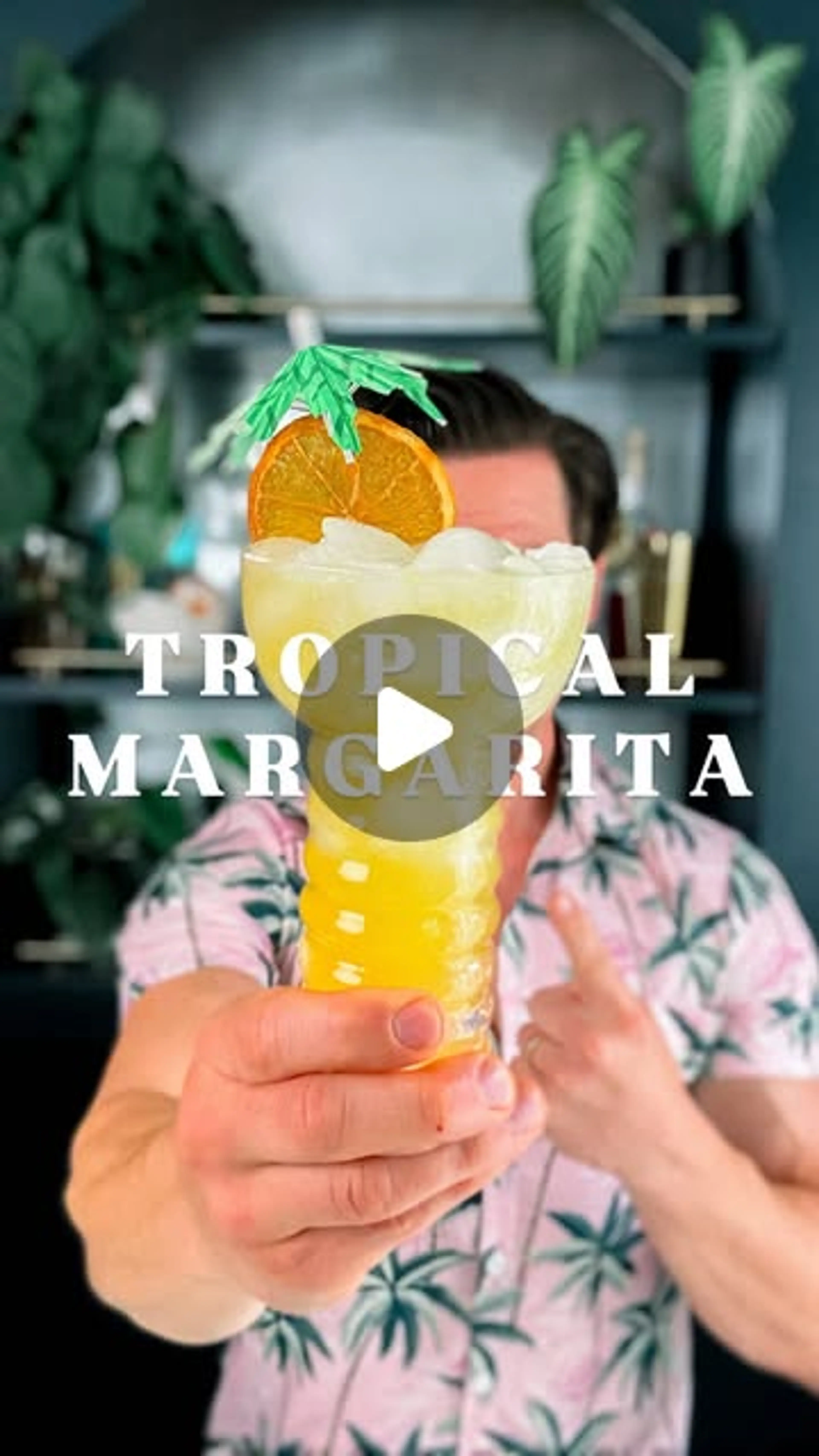 Tropical Mango Margarita with Pineapple Infused Tequila! the