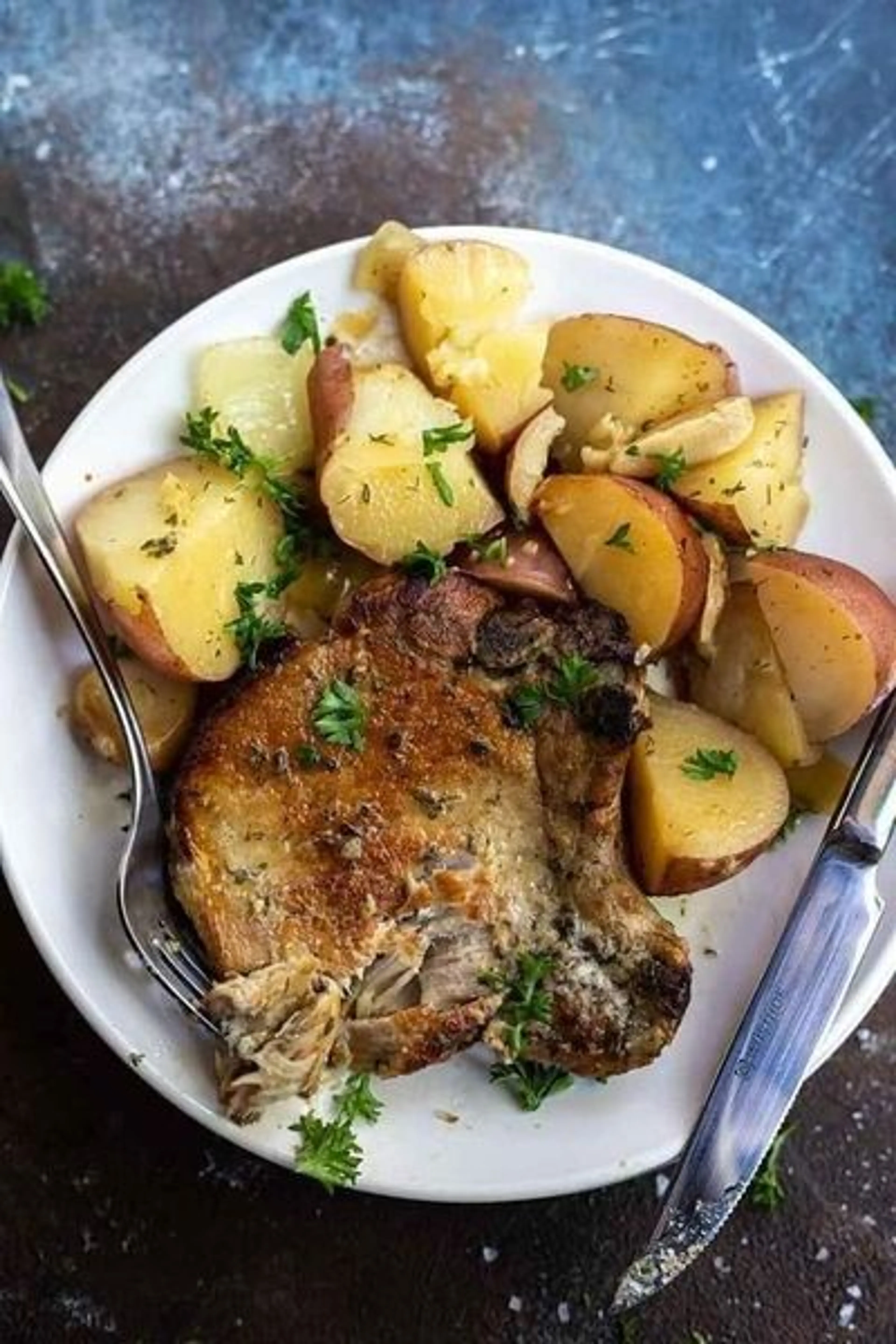 Crock pot Ranch Pork Chops and Potatoes