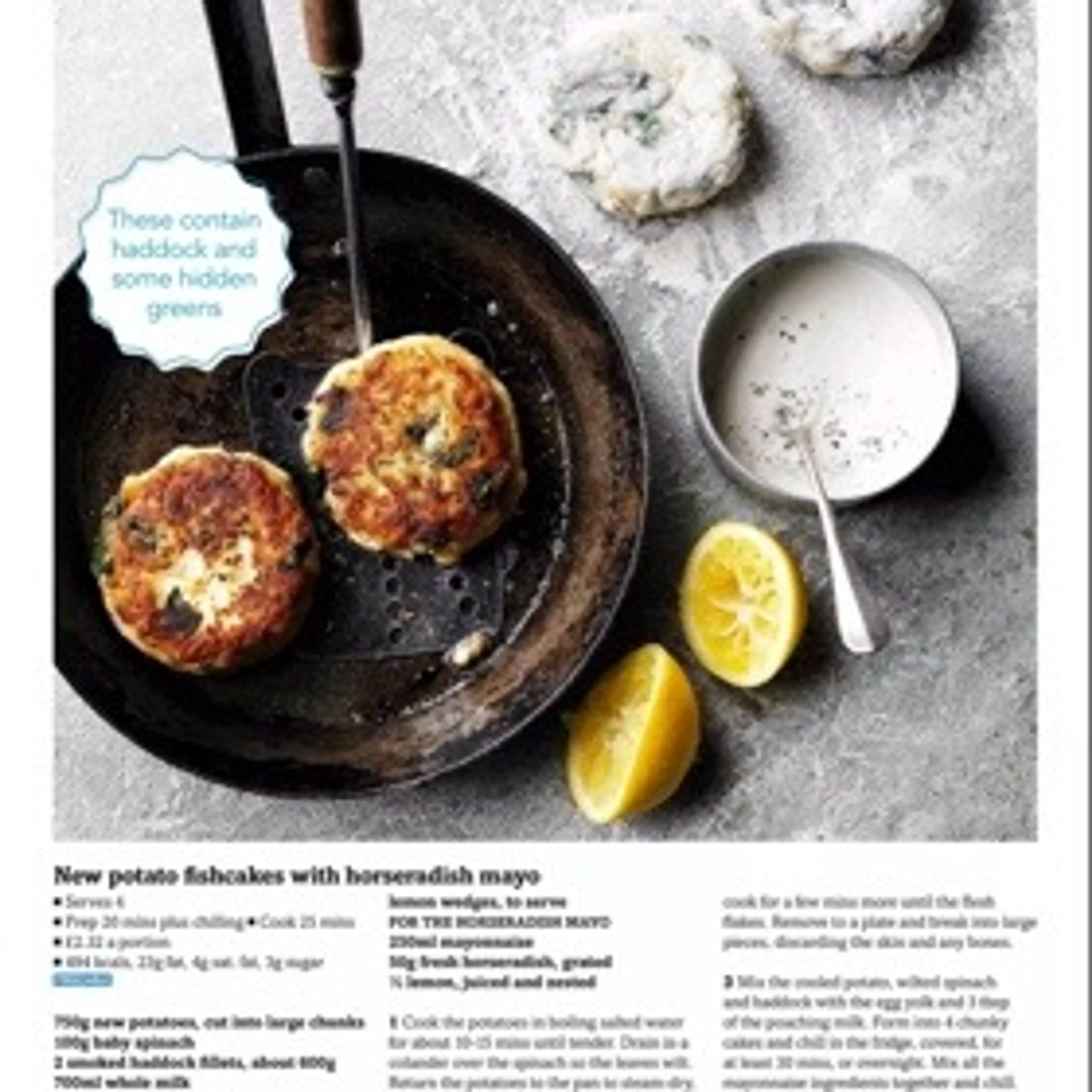 New potato fishcakes with horseradish mayo