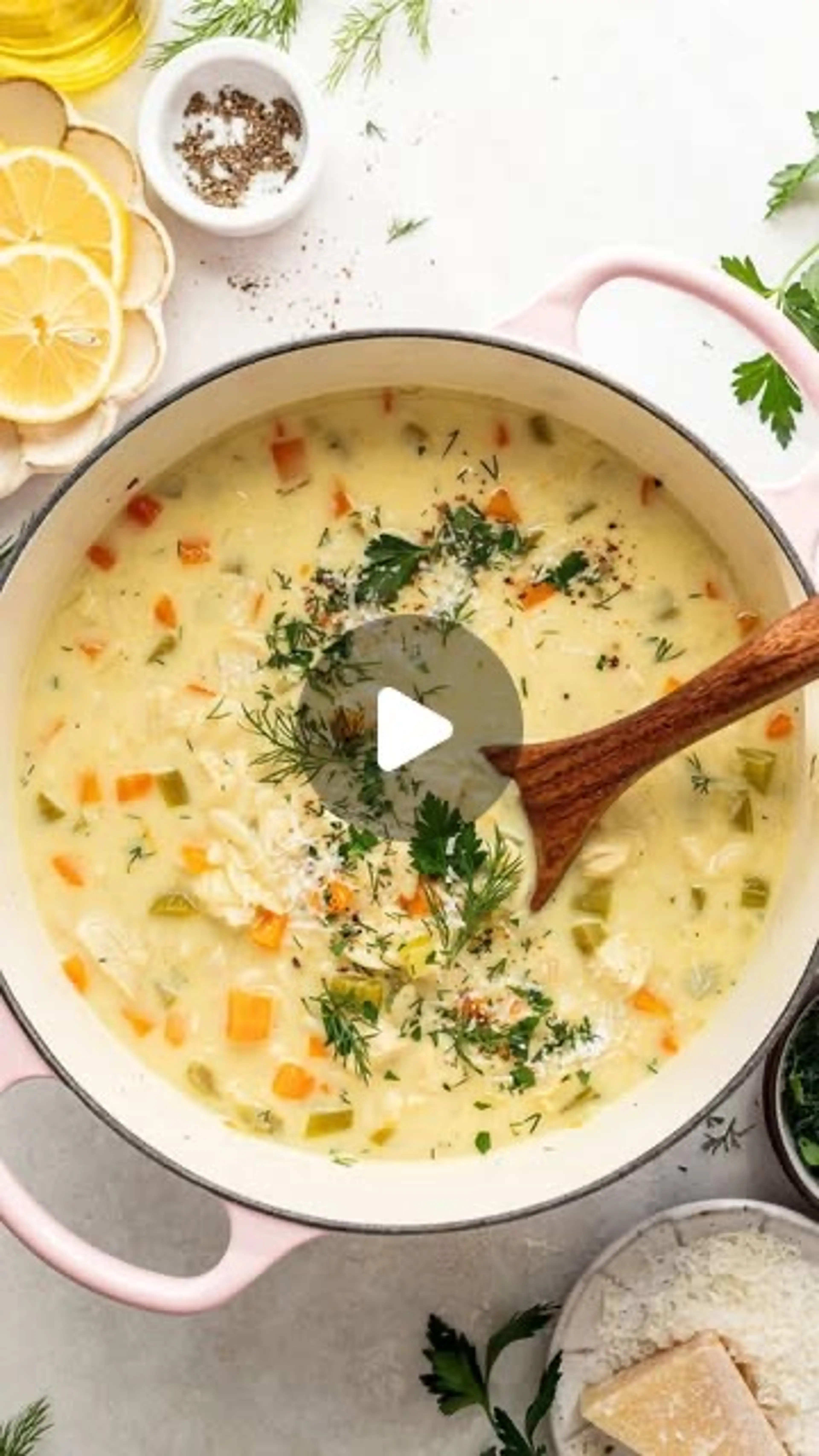 Creamy Chicken Orzo Soup