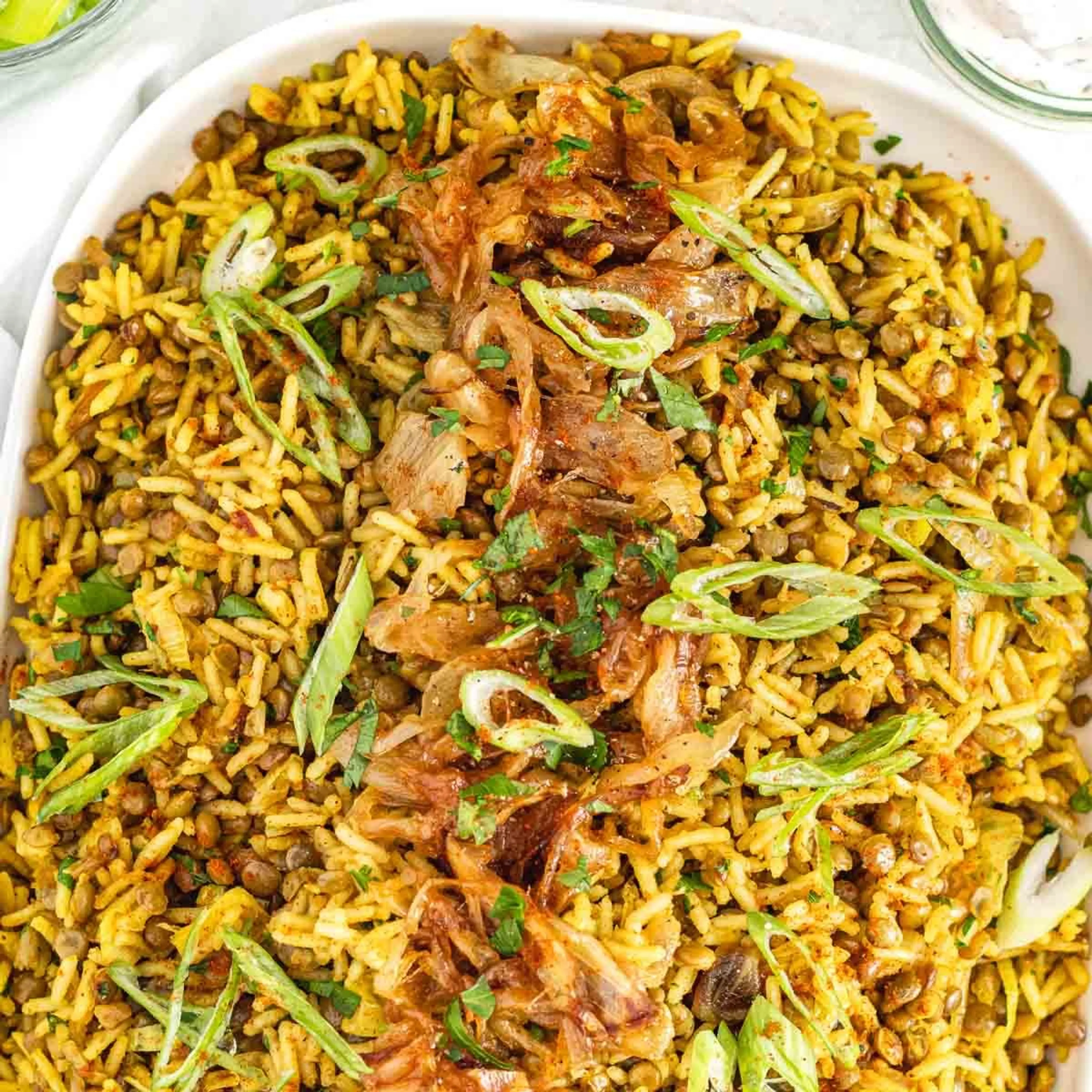 Mujadara (Lentils and Rice)