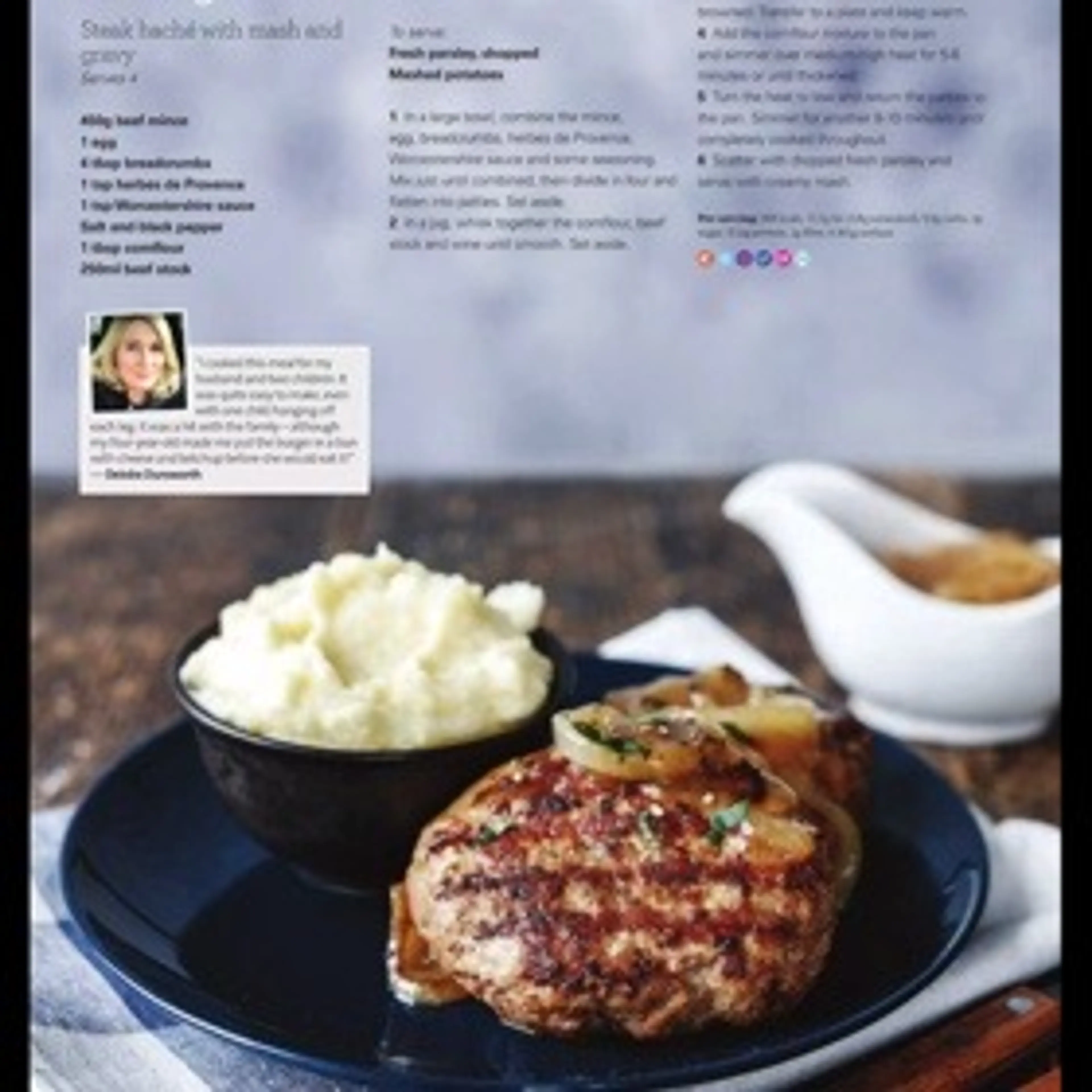 Steak haché with mash and gravy
