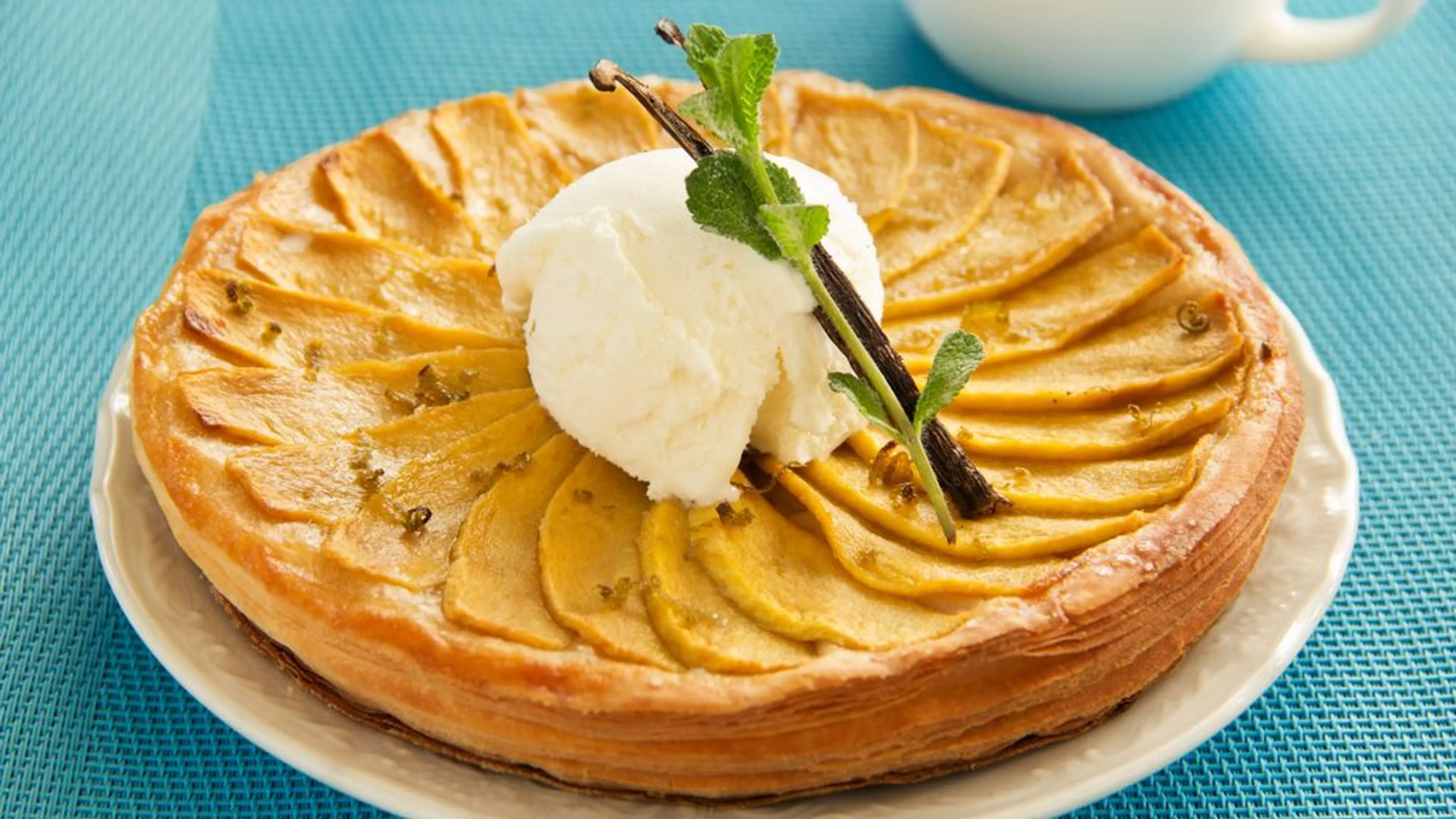 Tatin de mangue parfumée au gingembre