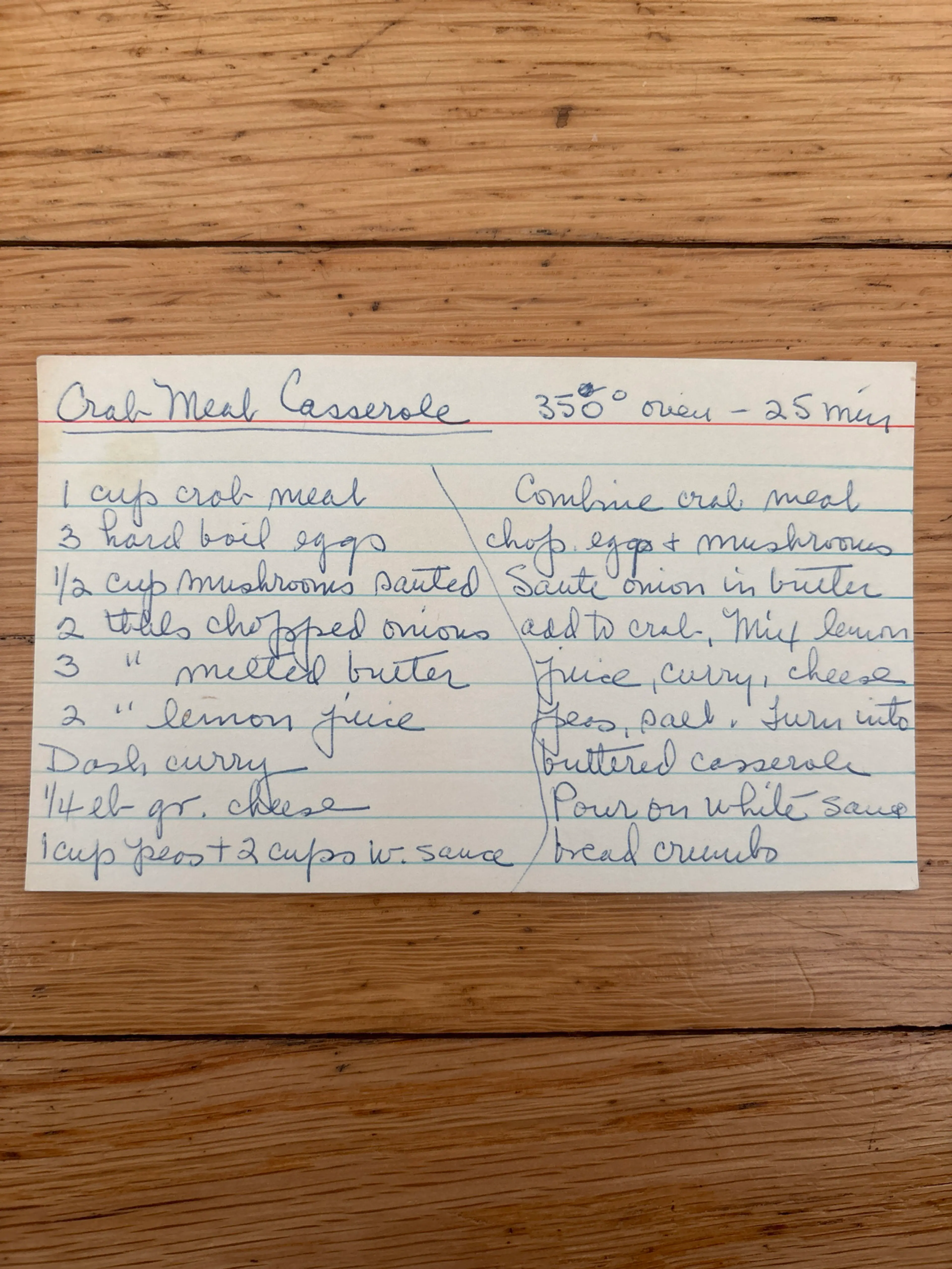 Crab Meal Casserole