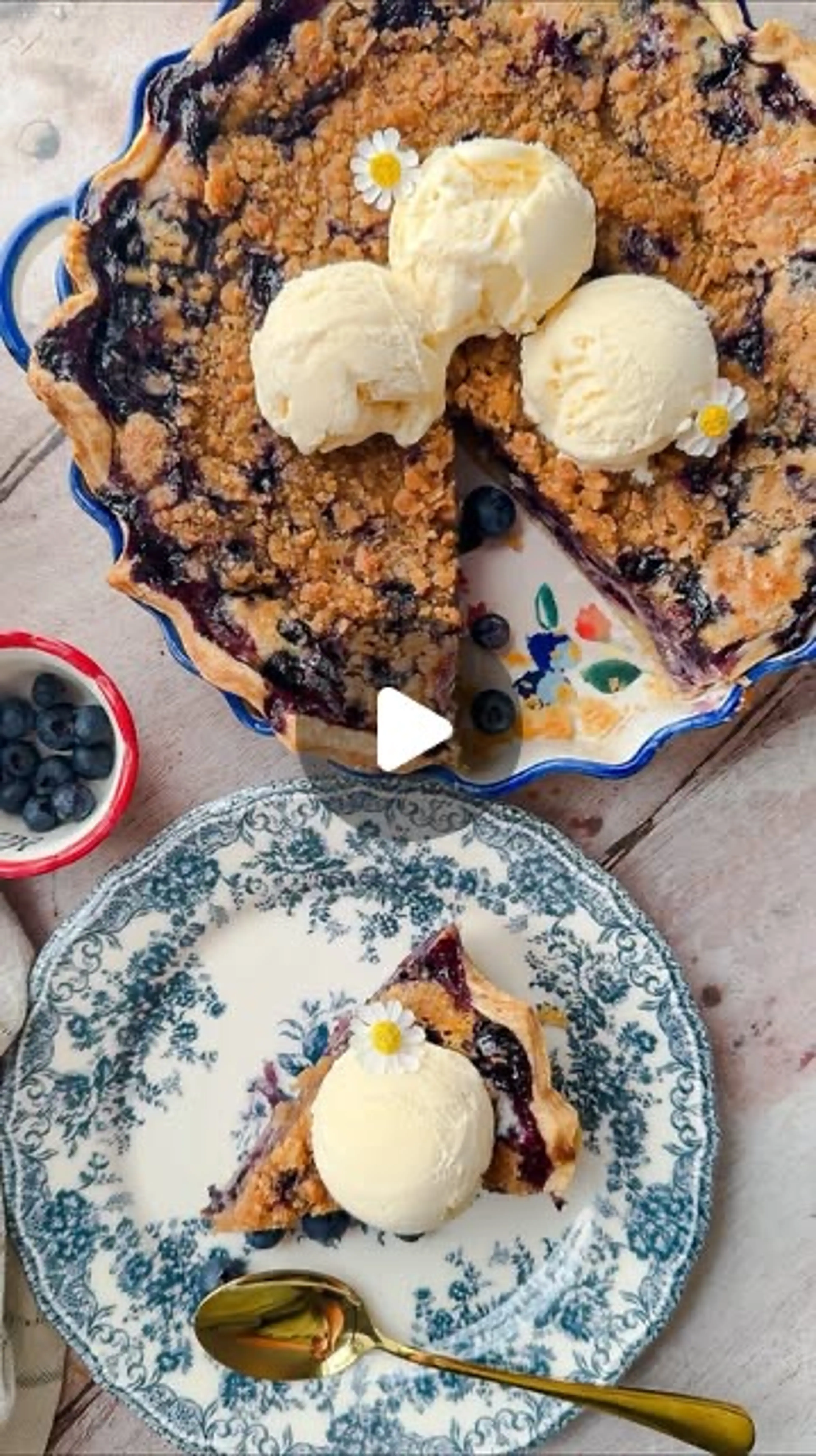 The Best Blueberry Custard Pie Ever!