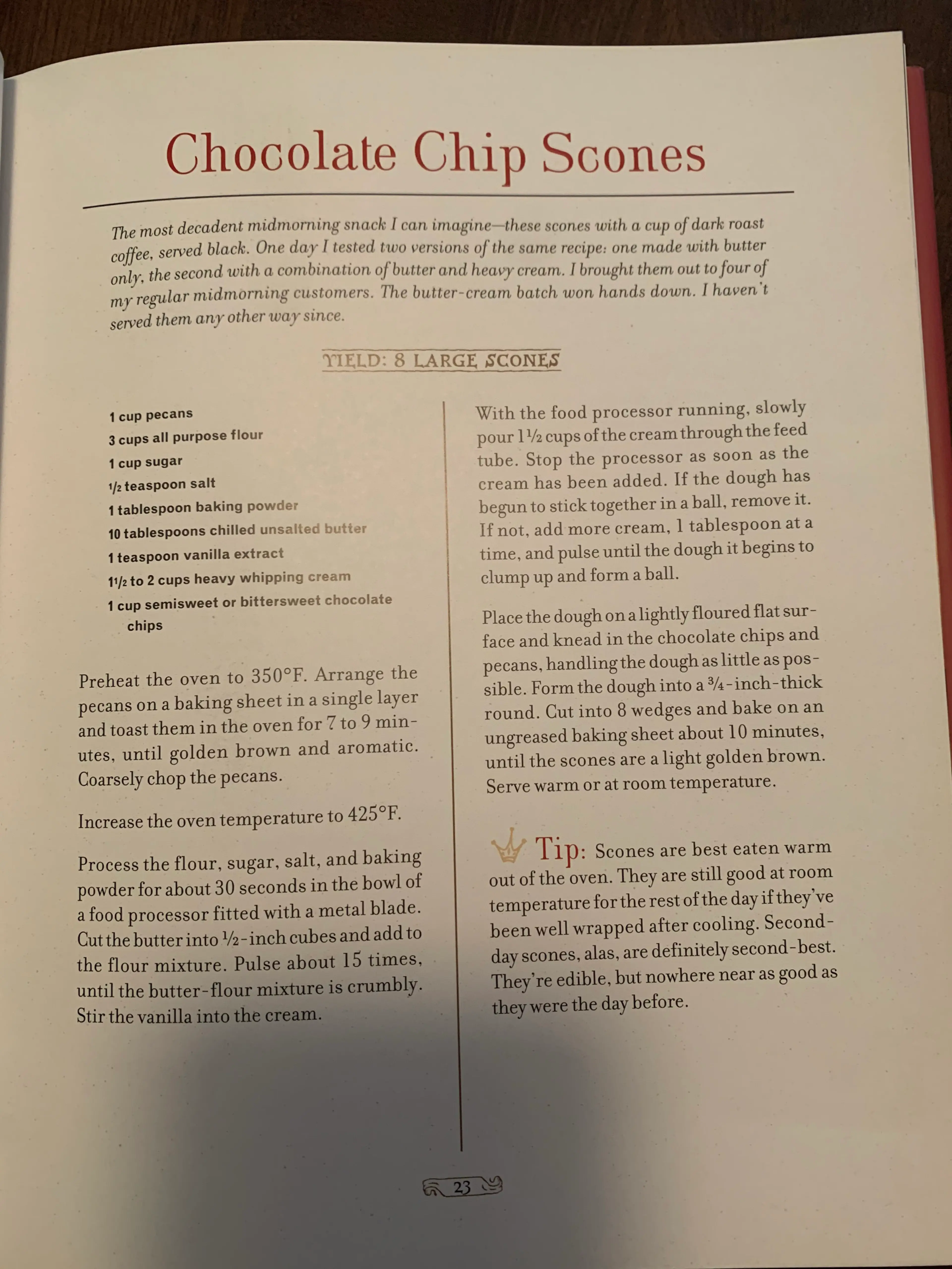 Chocolate Chip Scones
