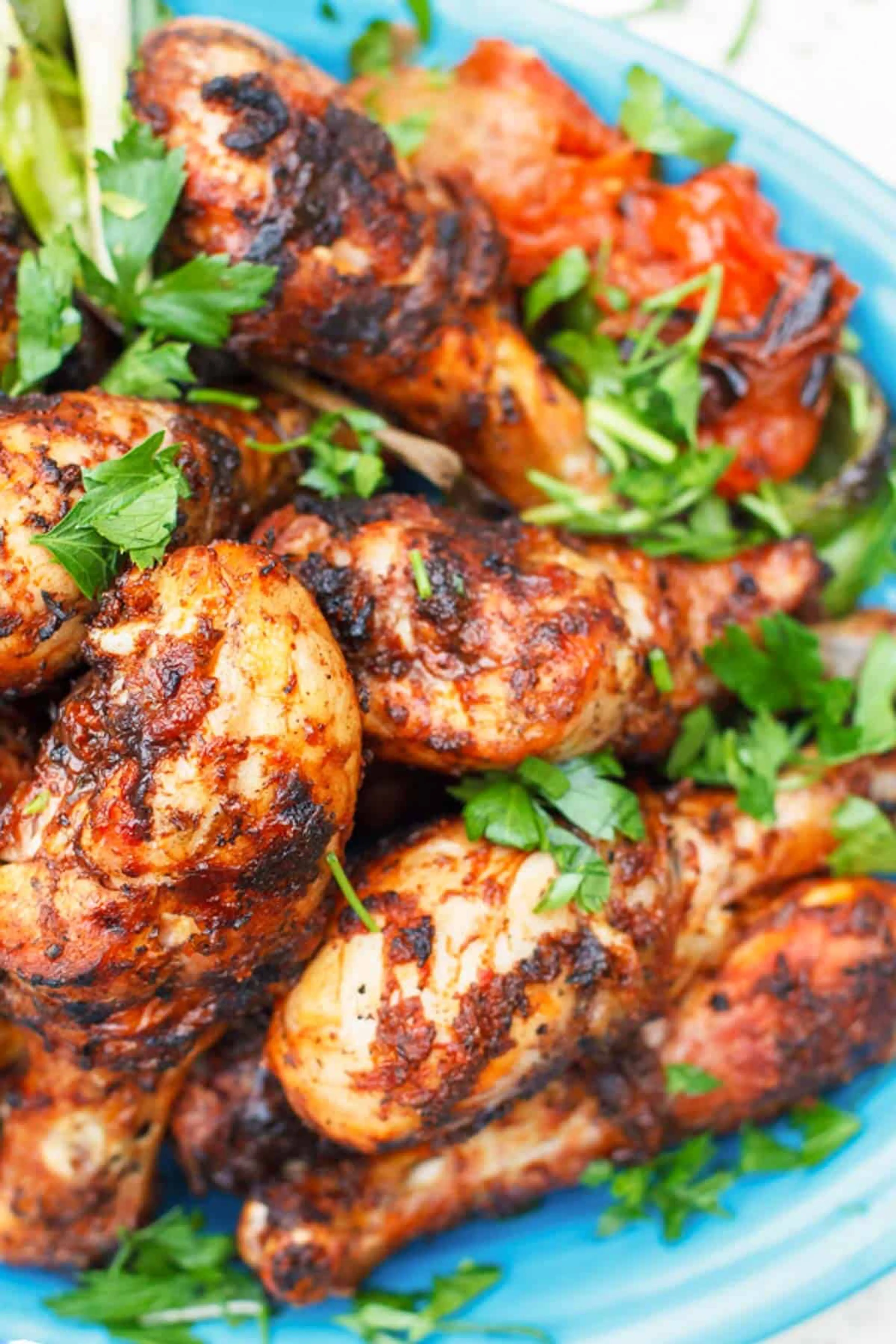 Harissa Grilled Chicken Legs