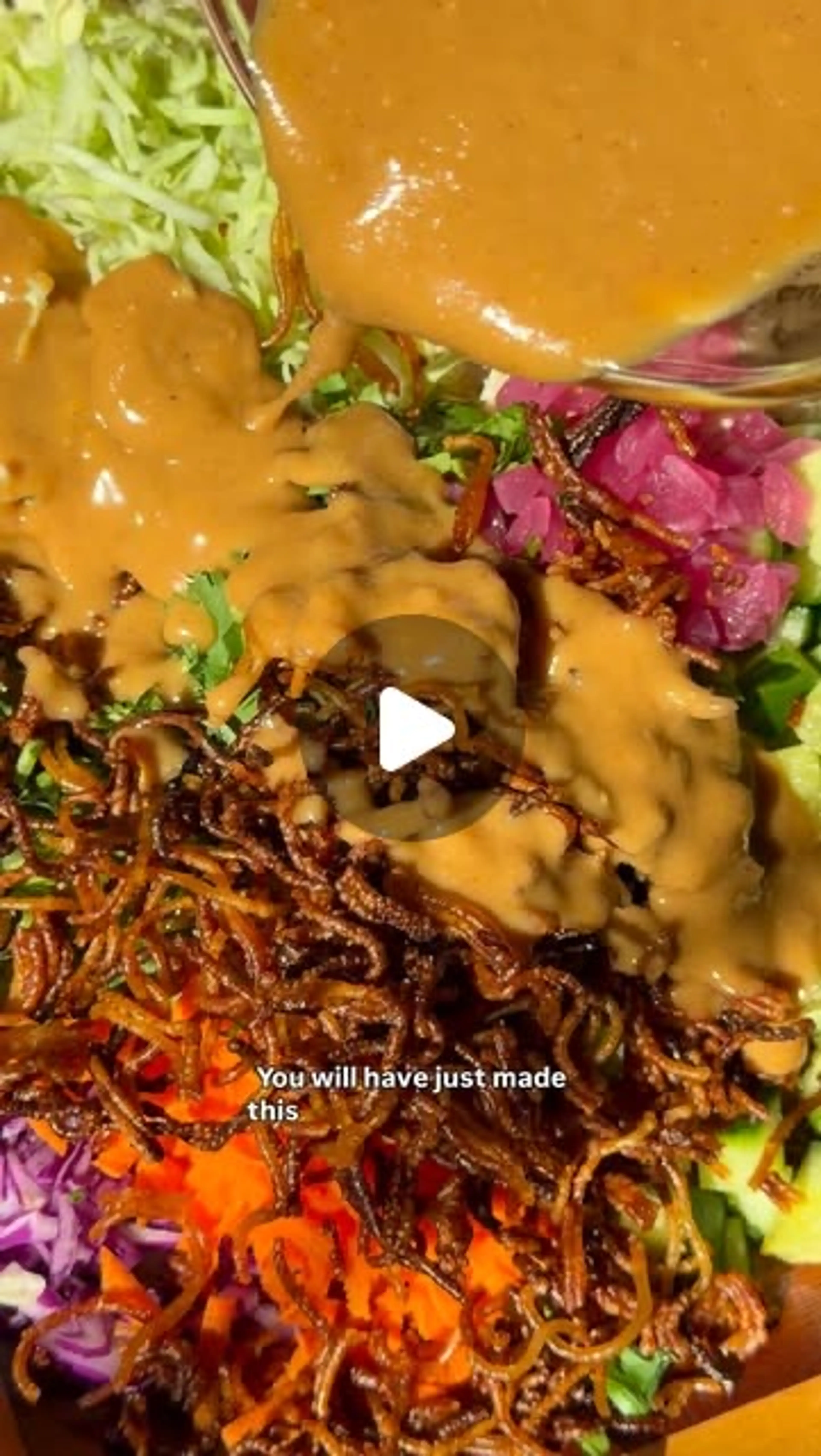 Crispy Ramen Thai Chicken Salad
