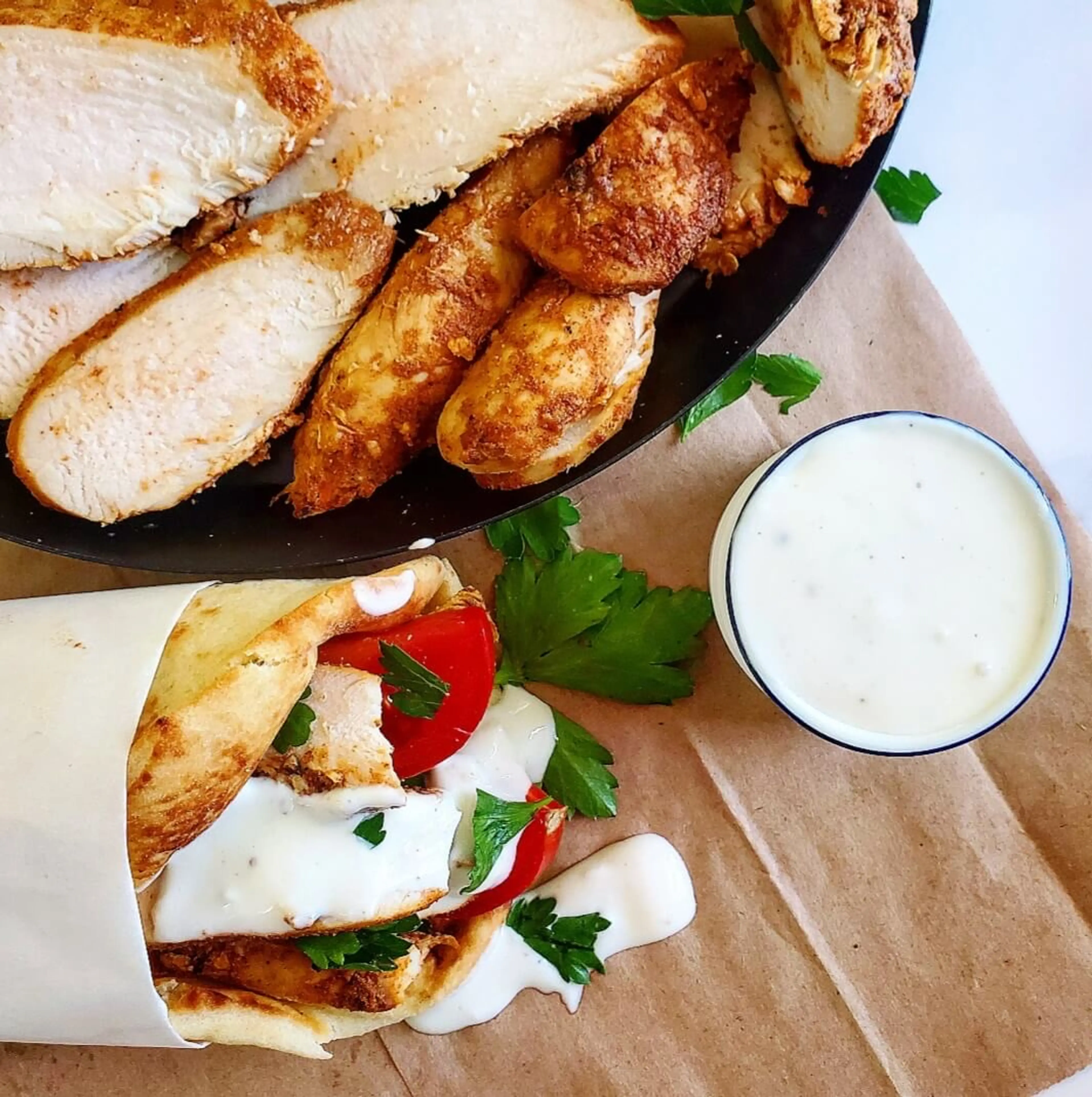 Chicken Shawarma with Garlic Sauce