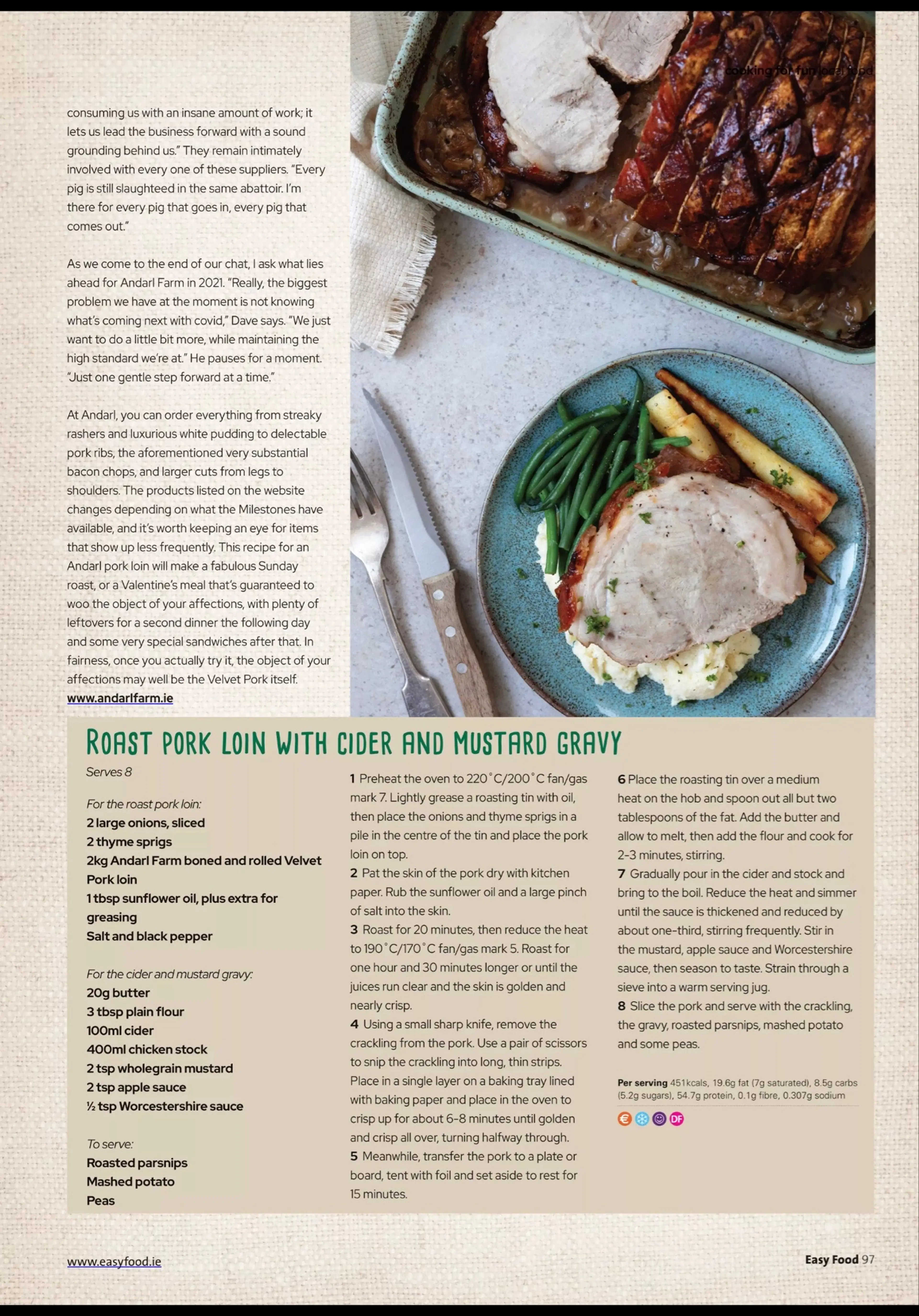 ROAST PORK LOIN WITH CIDER AND MUSTARD