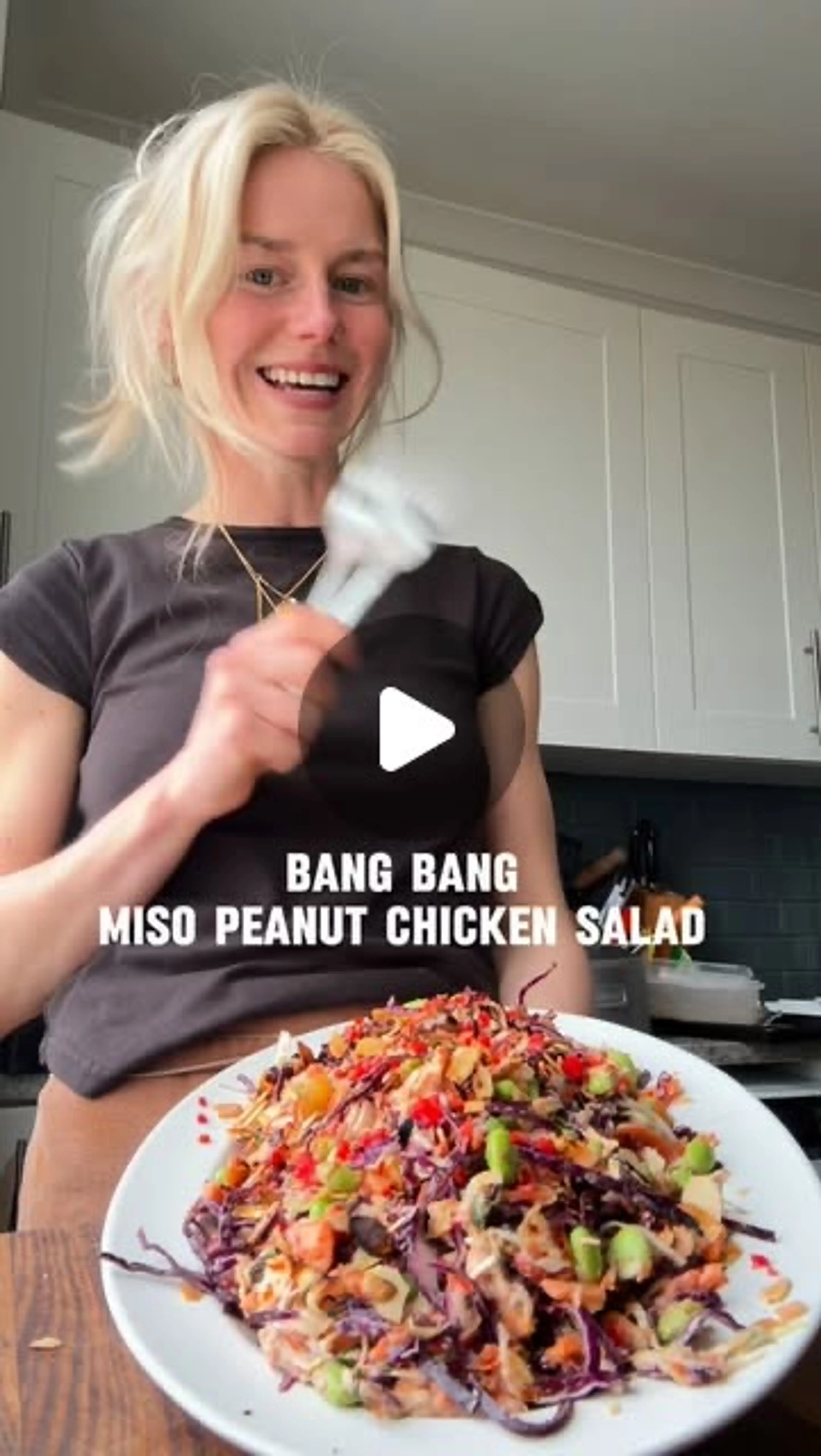 Miso Peanut Chicken Salad W/ Edamame Slaw