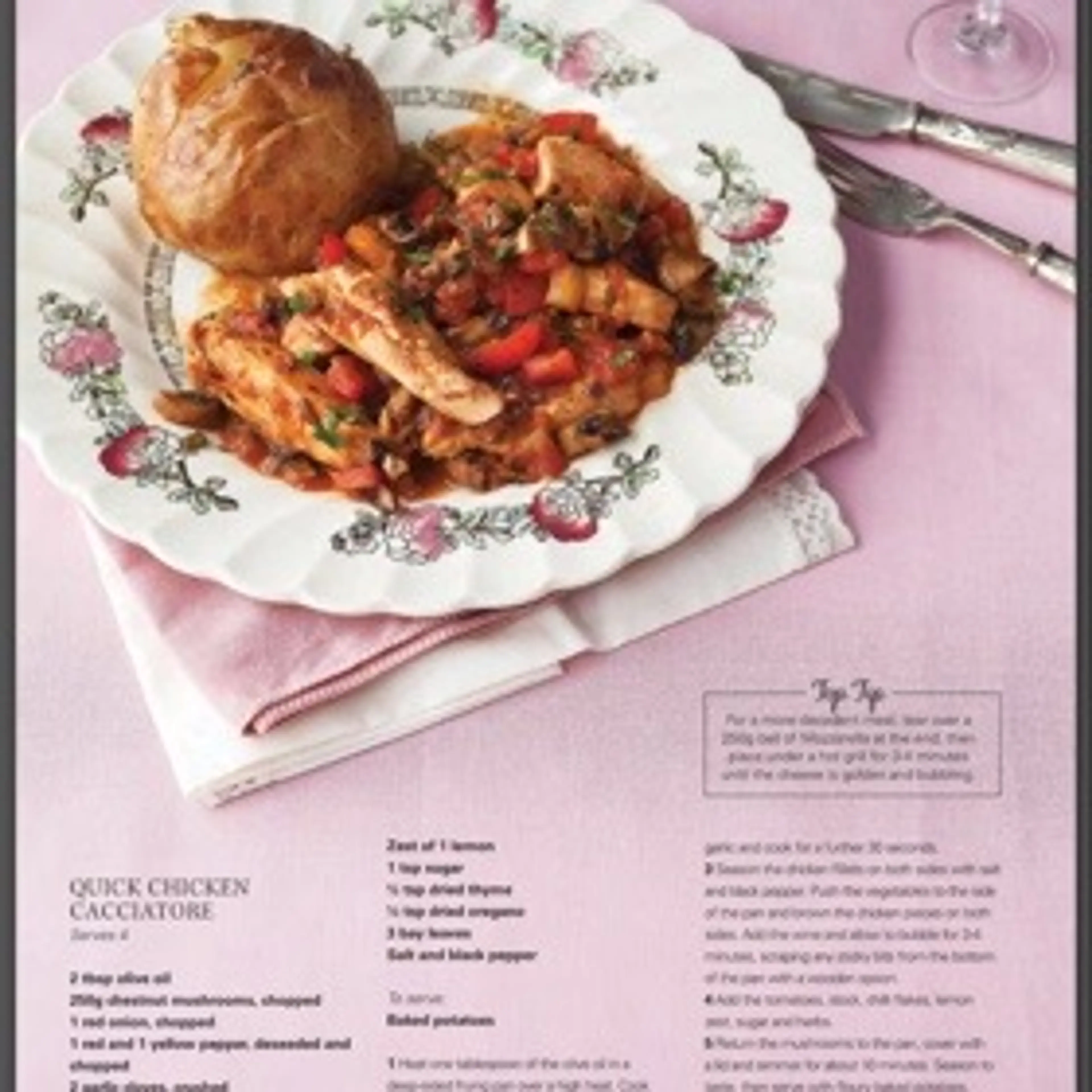 QUICK CHICKEN CACCIATORE