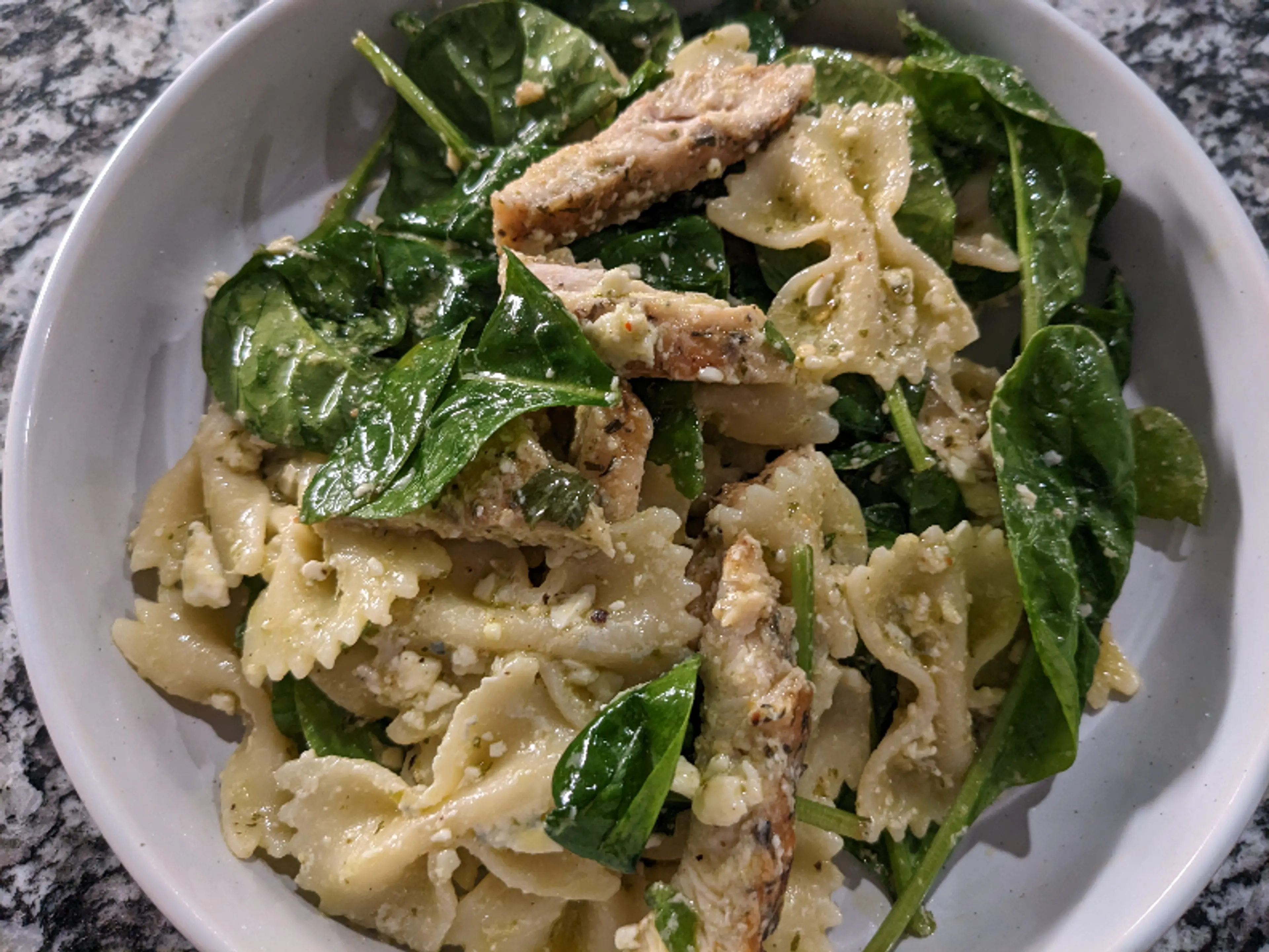 Chicken Spinach Pasta Salad