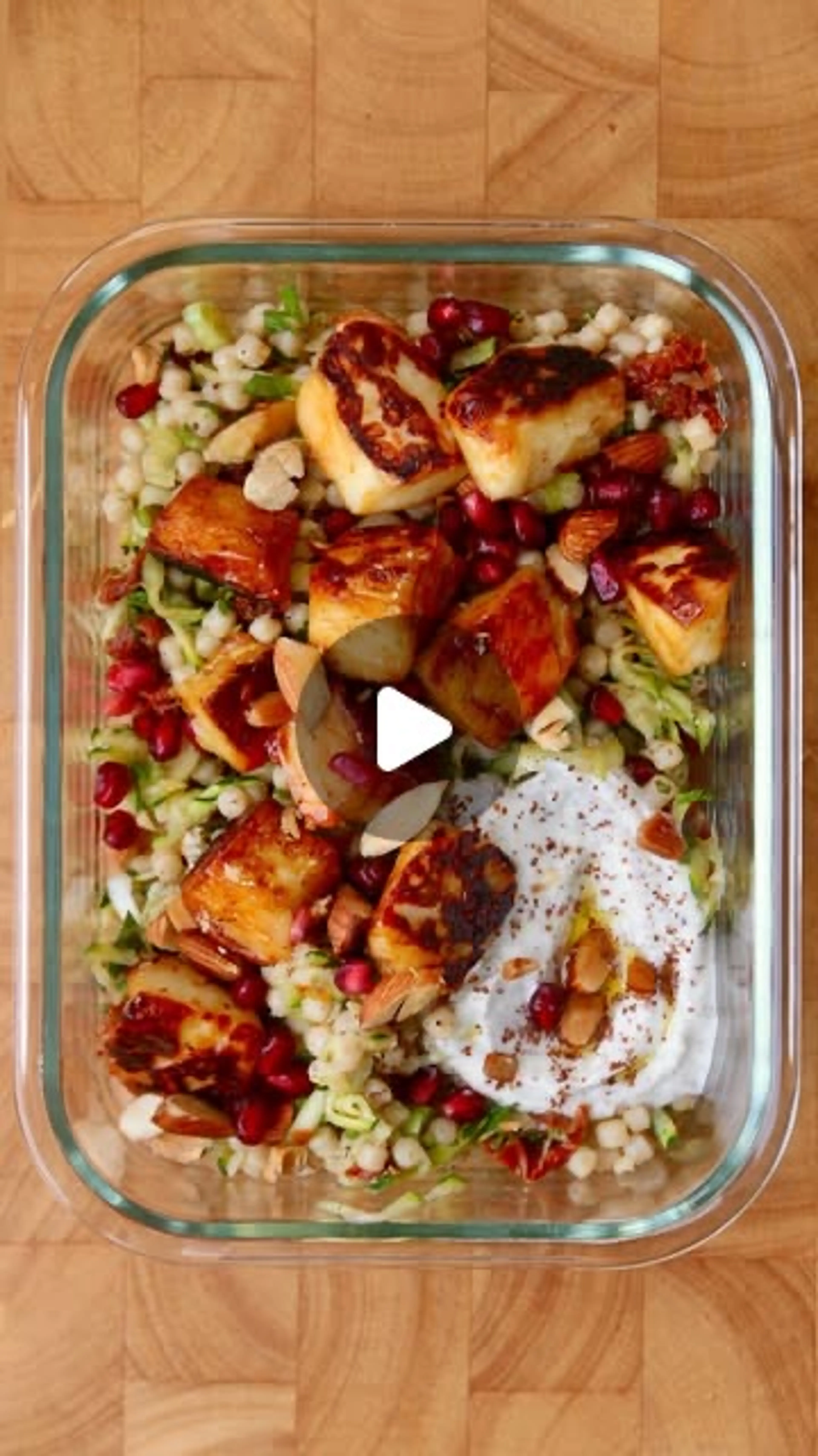 Sticky Halloumi with Spiced Tabbouleh (523kcal // 31g Protei