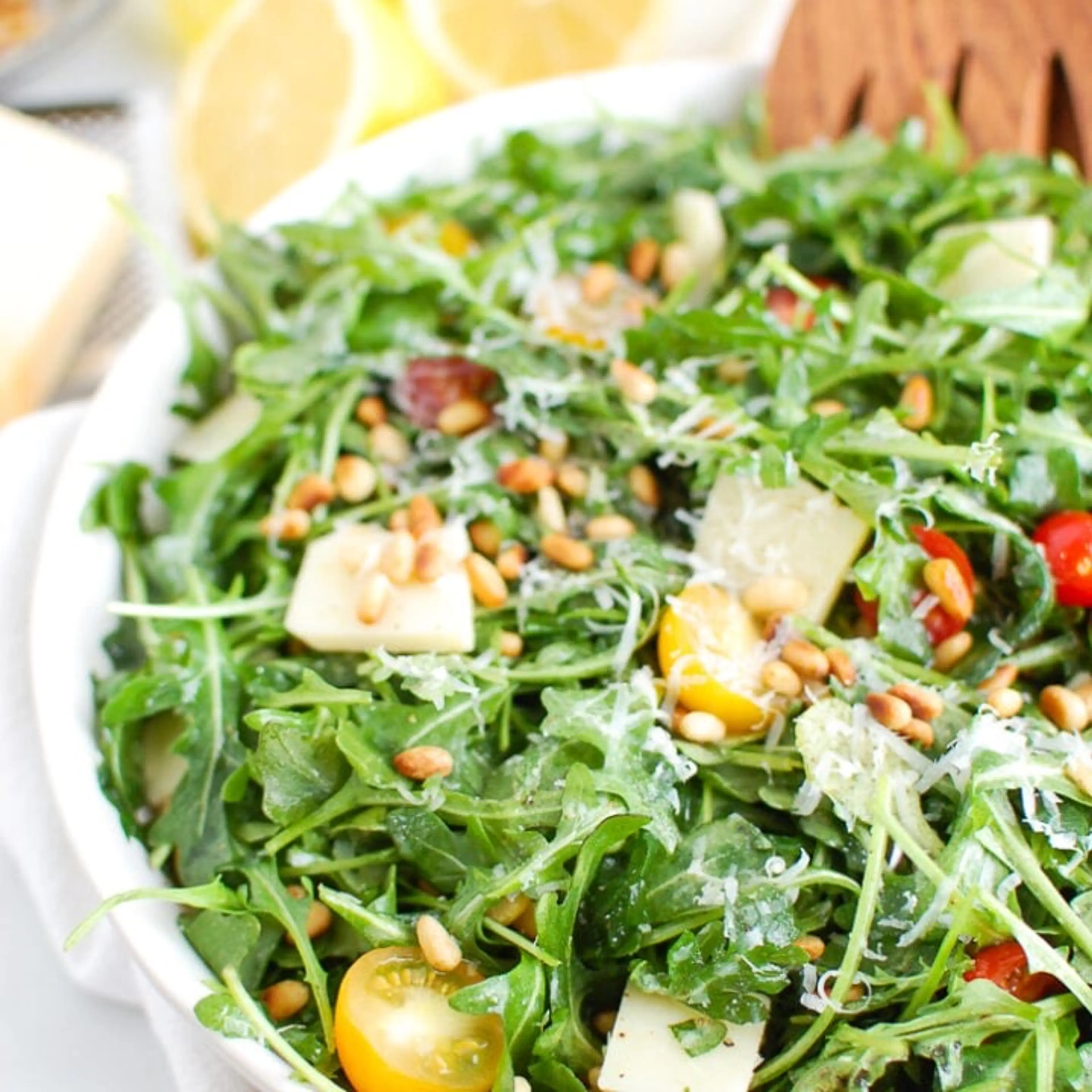 Lemon Arugula Salad Recipe with Parmesan Cheese