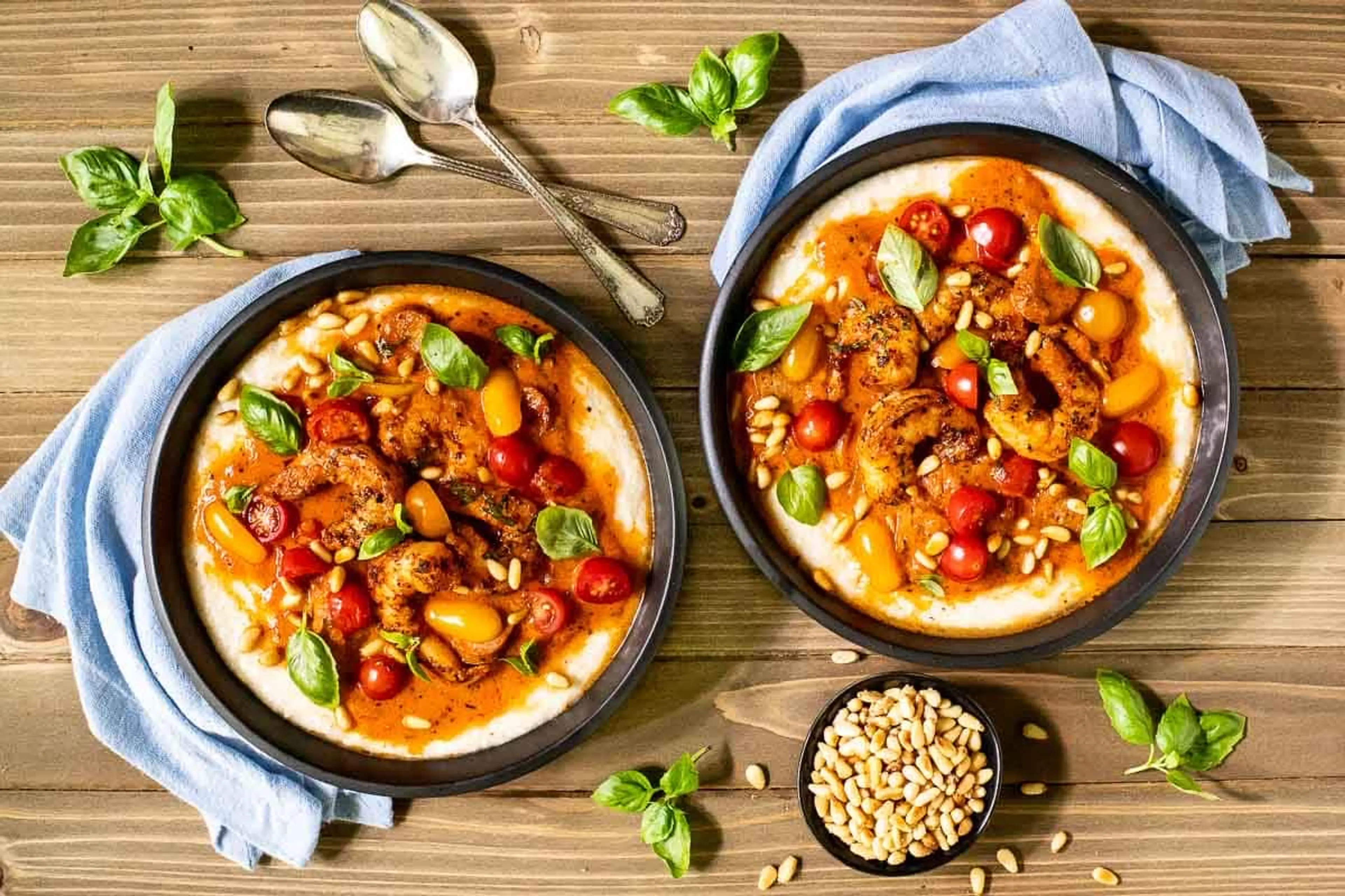 Brown Butter Tomato Shrimp and Grits