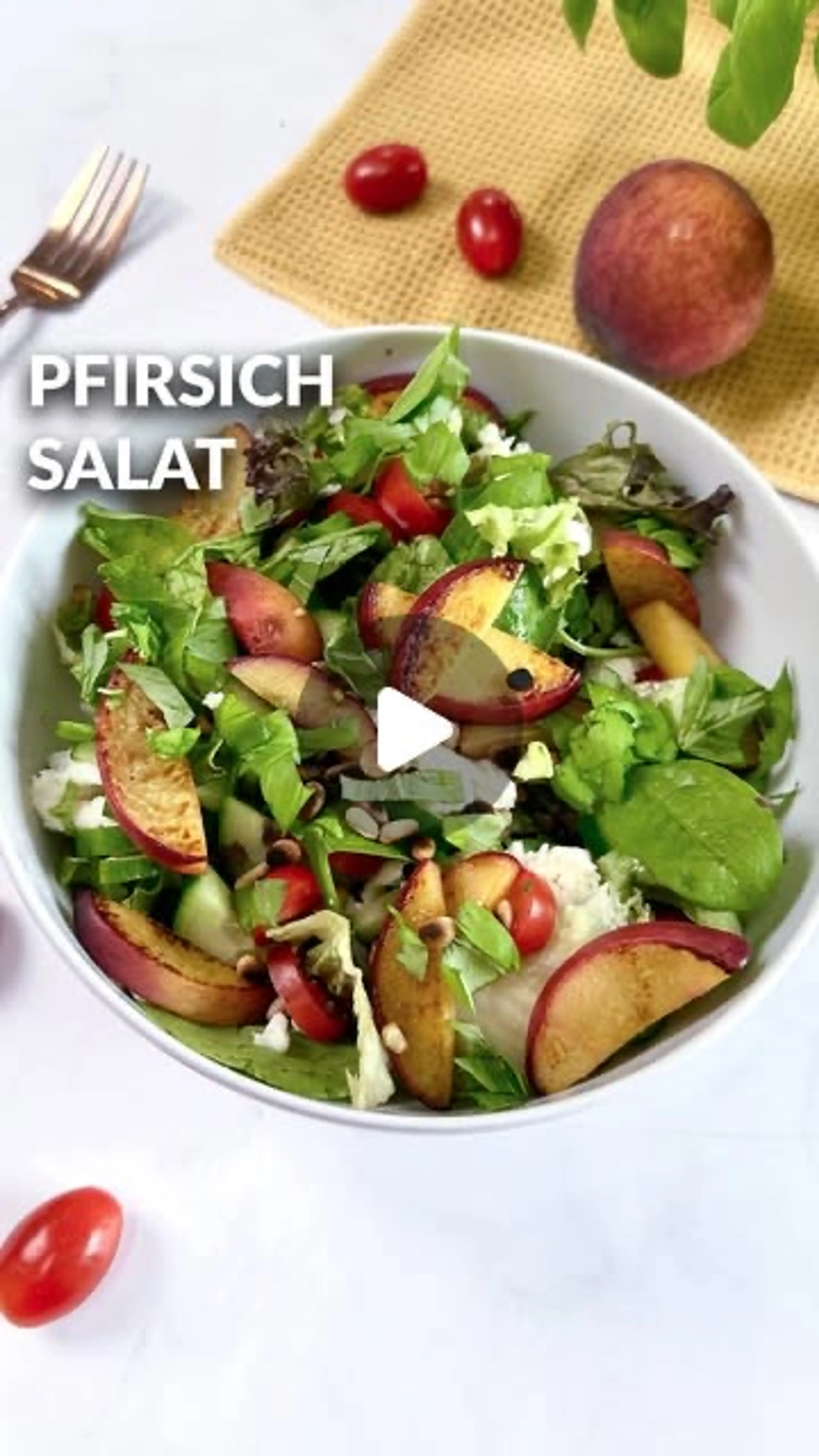 Salat Mit Warmen Pfirsichen