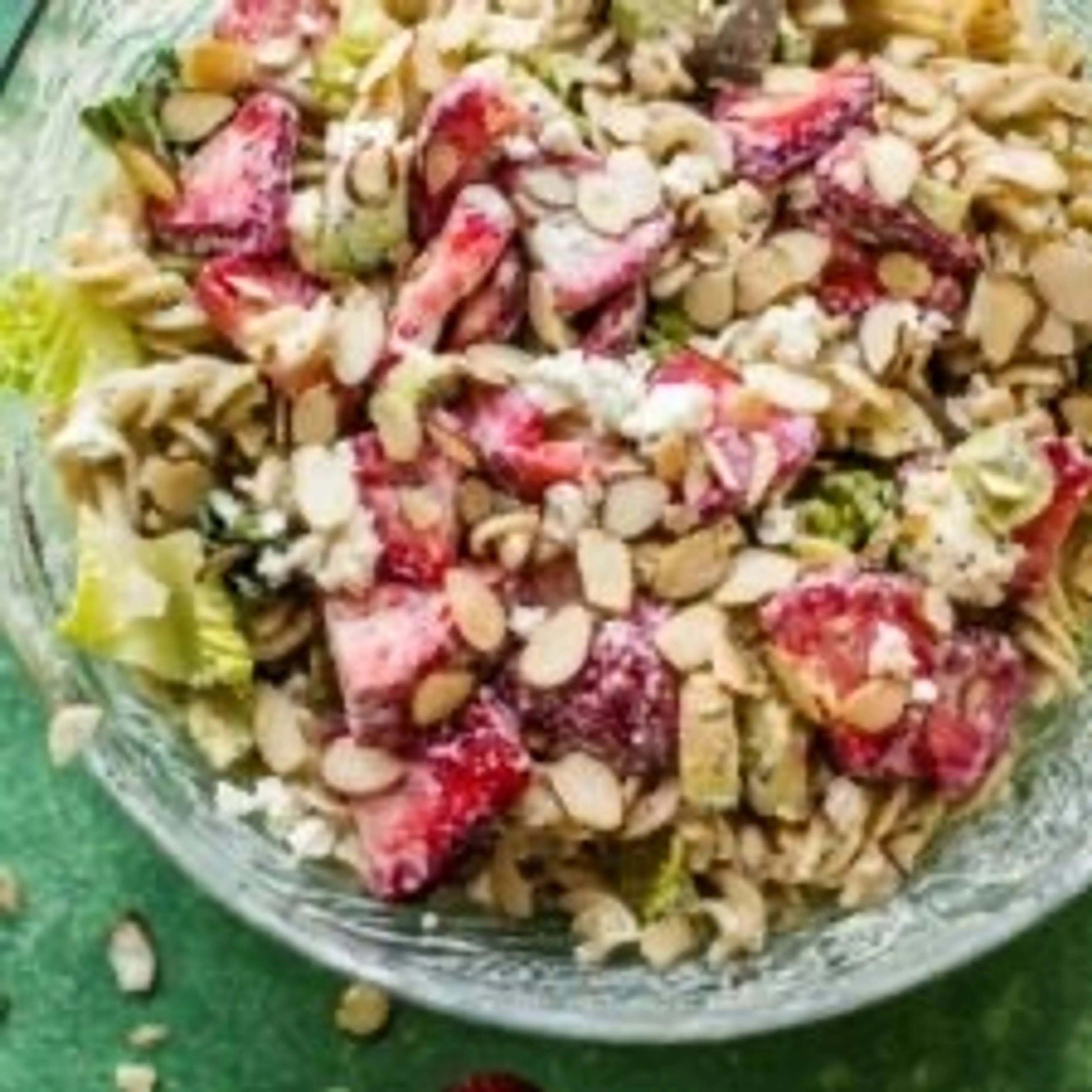 Creamy Strawberry Feta Pasta Salad