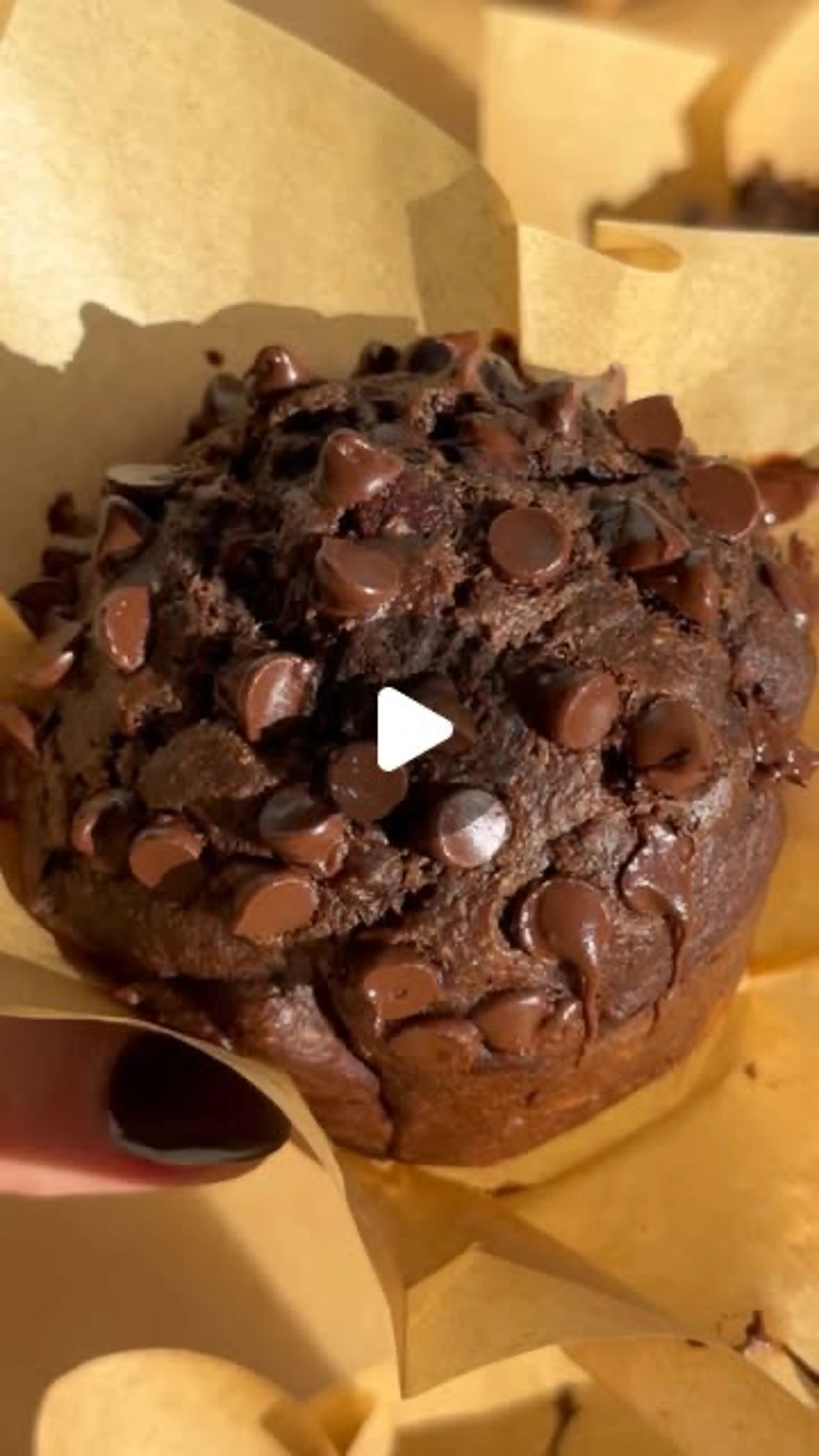 Chocolate Banana Oat Flour Muffins