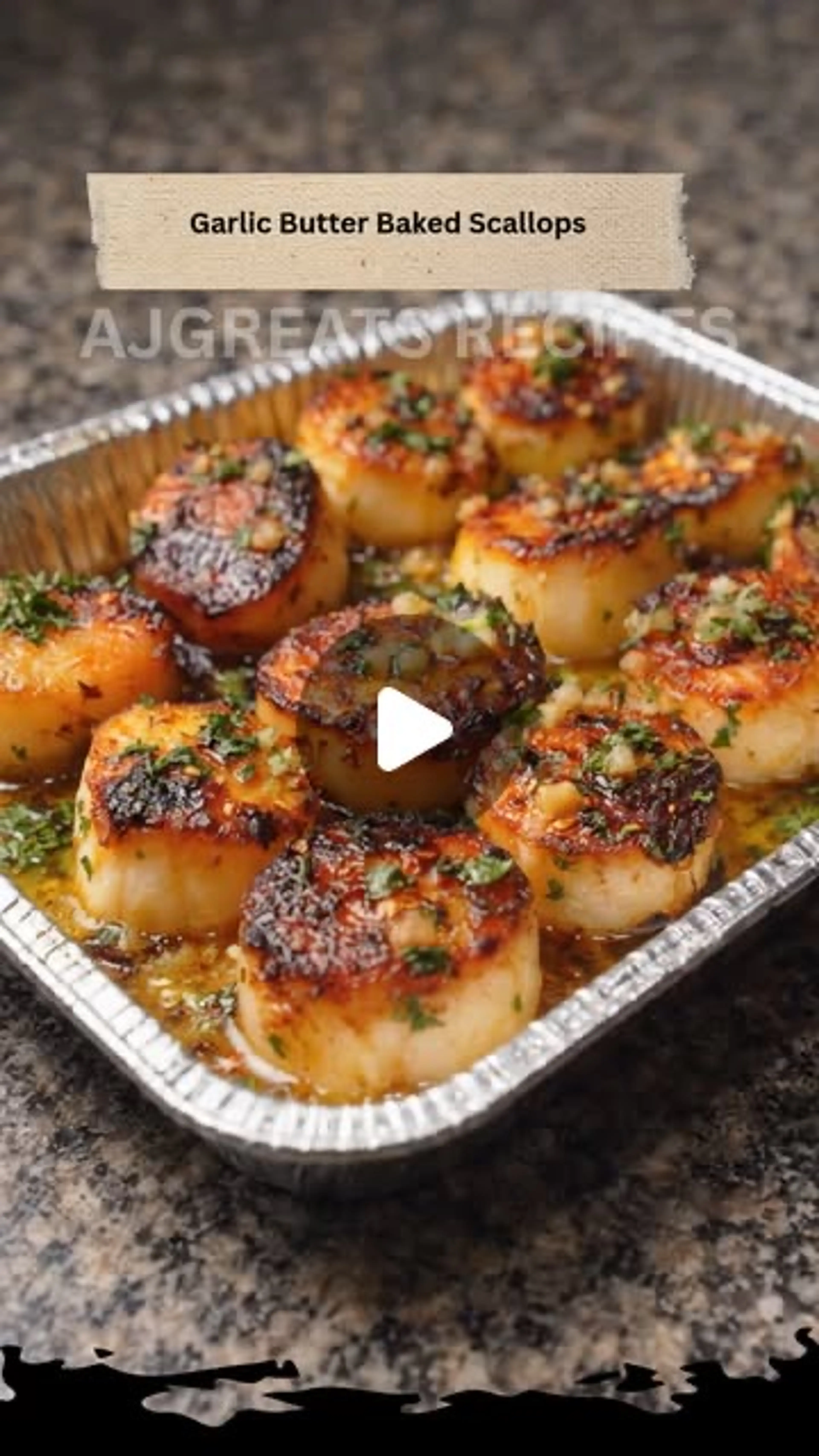 Garlic Butter Baked Scallops