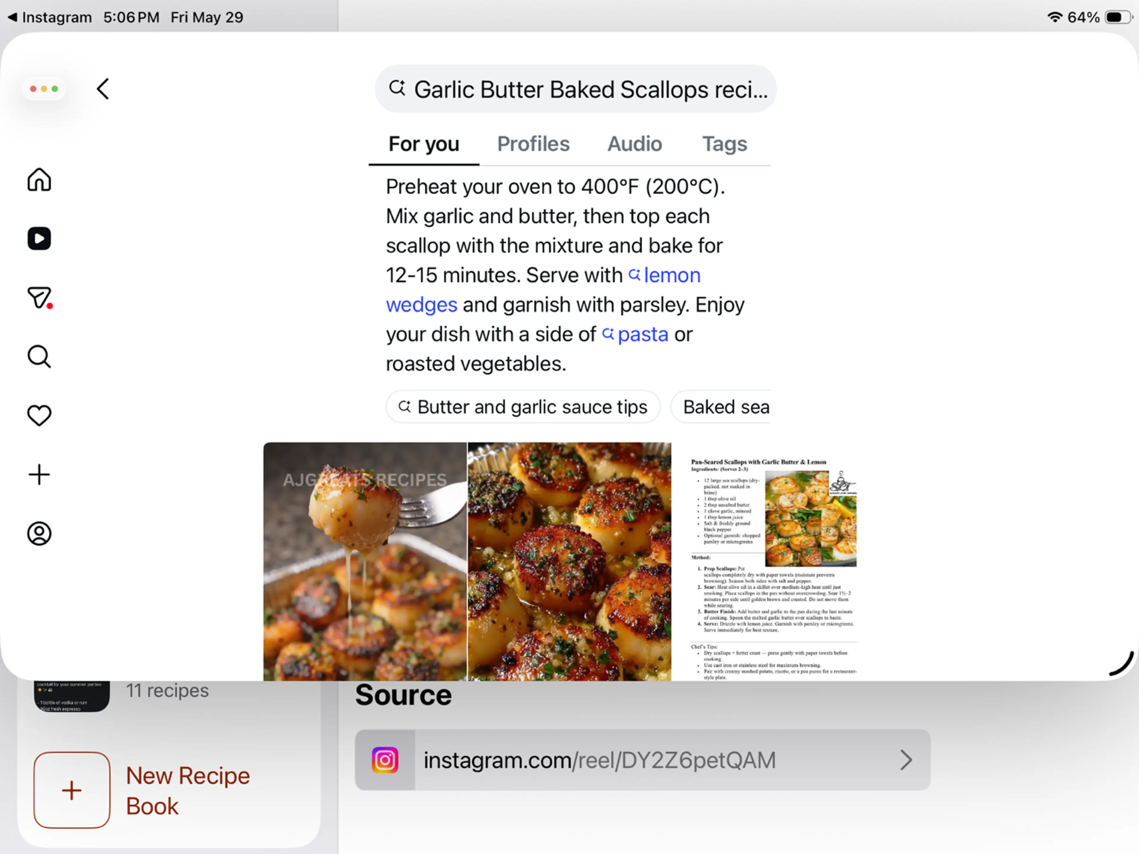 Garlic Butter Baked Scallops
