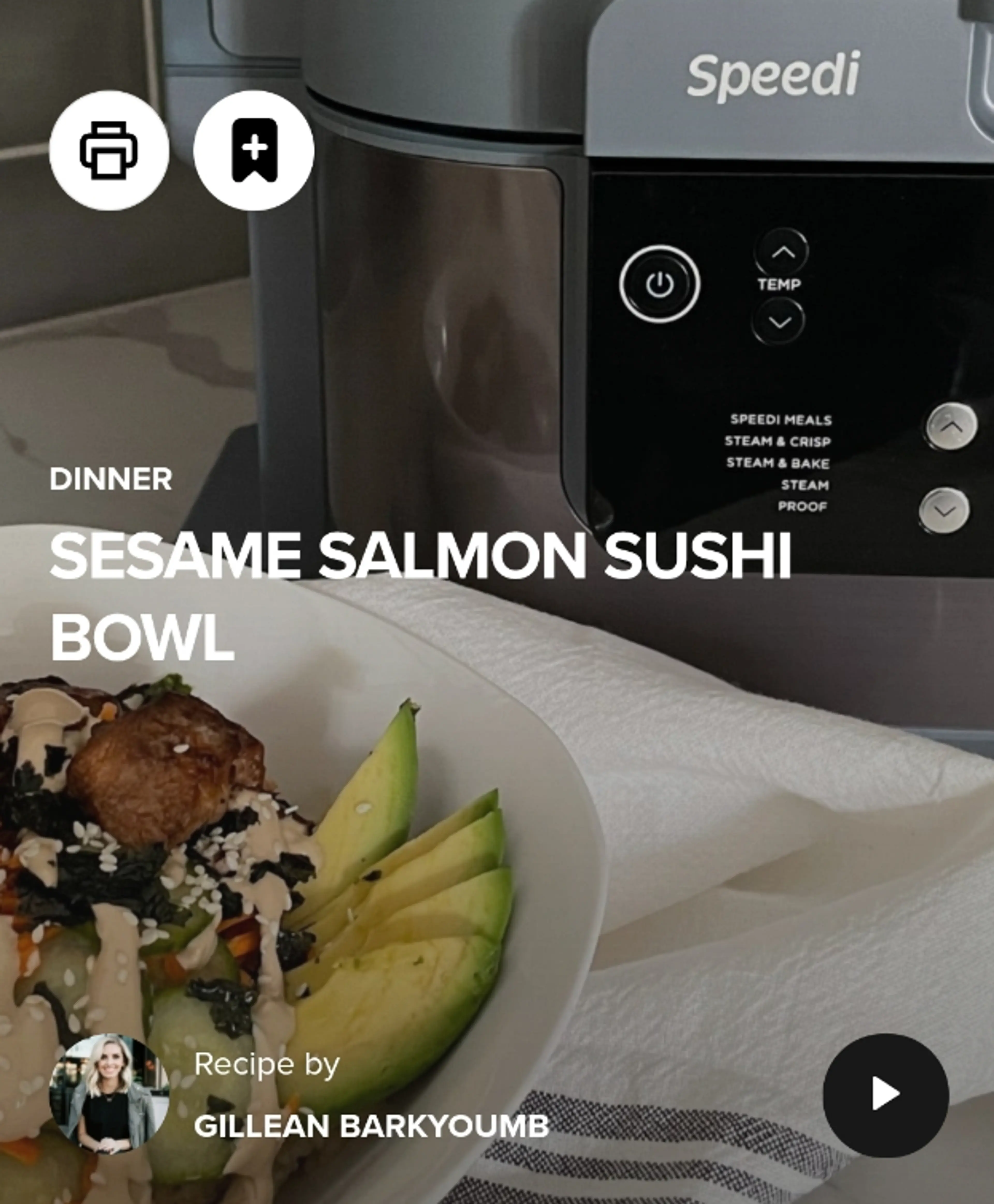 Sesame Salmon Sushi Bowl