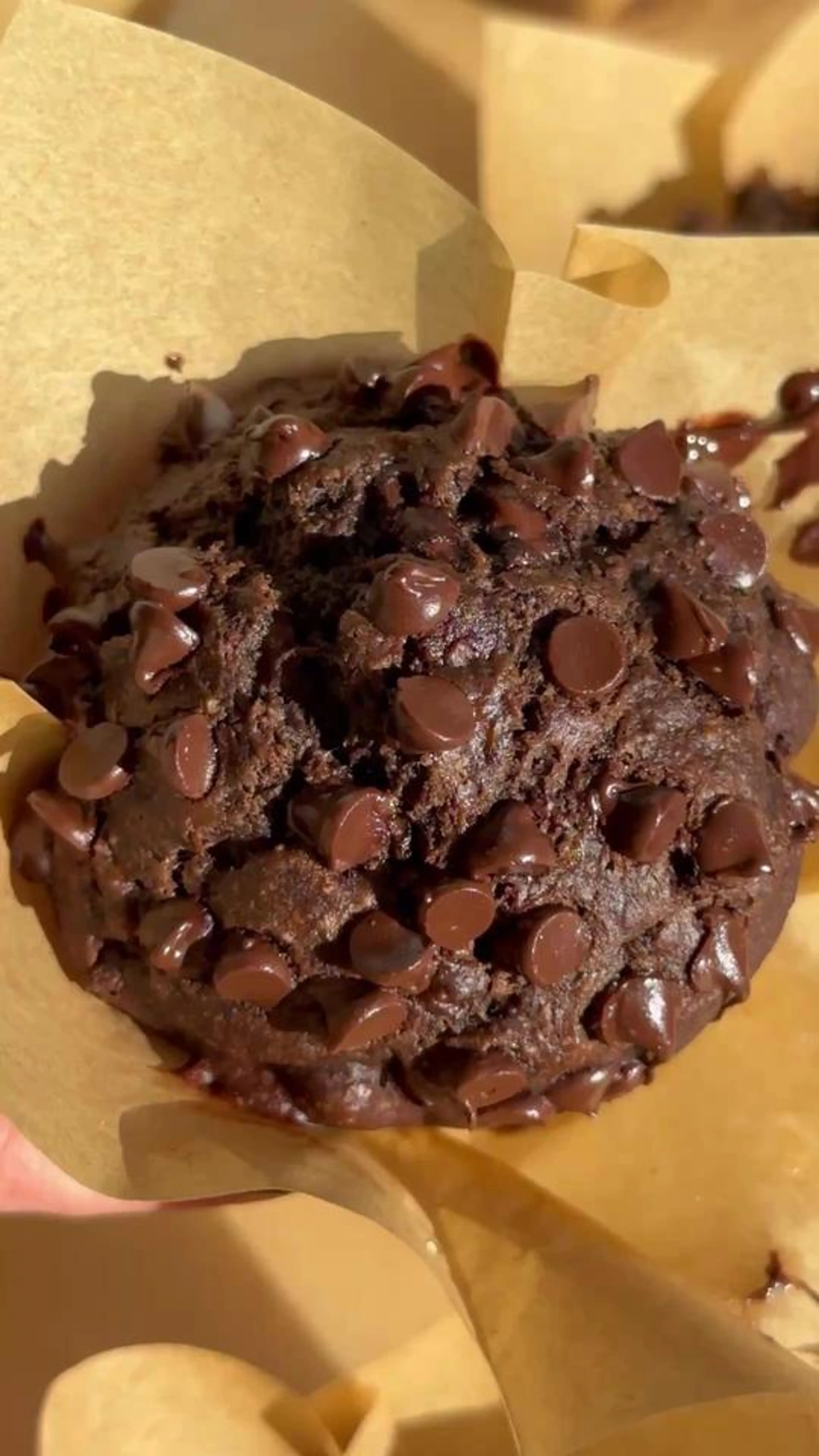 Chocolate Banana Oat Flour Muffins