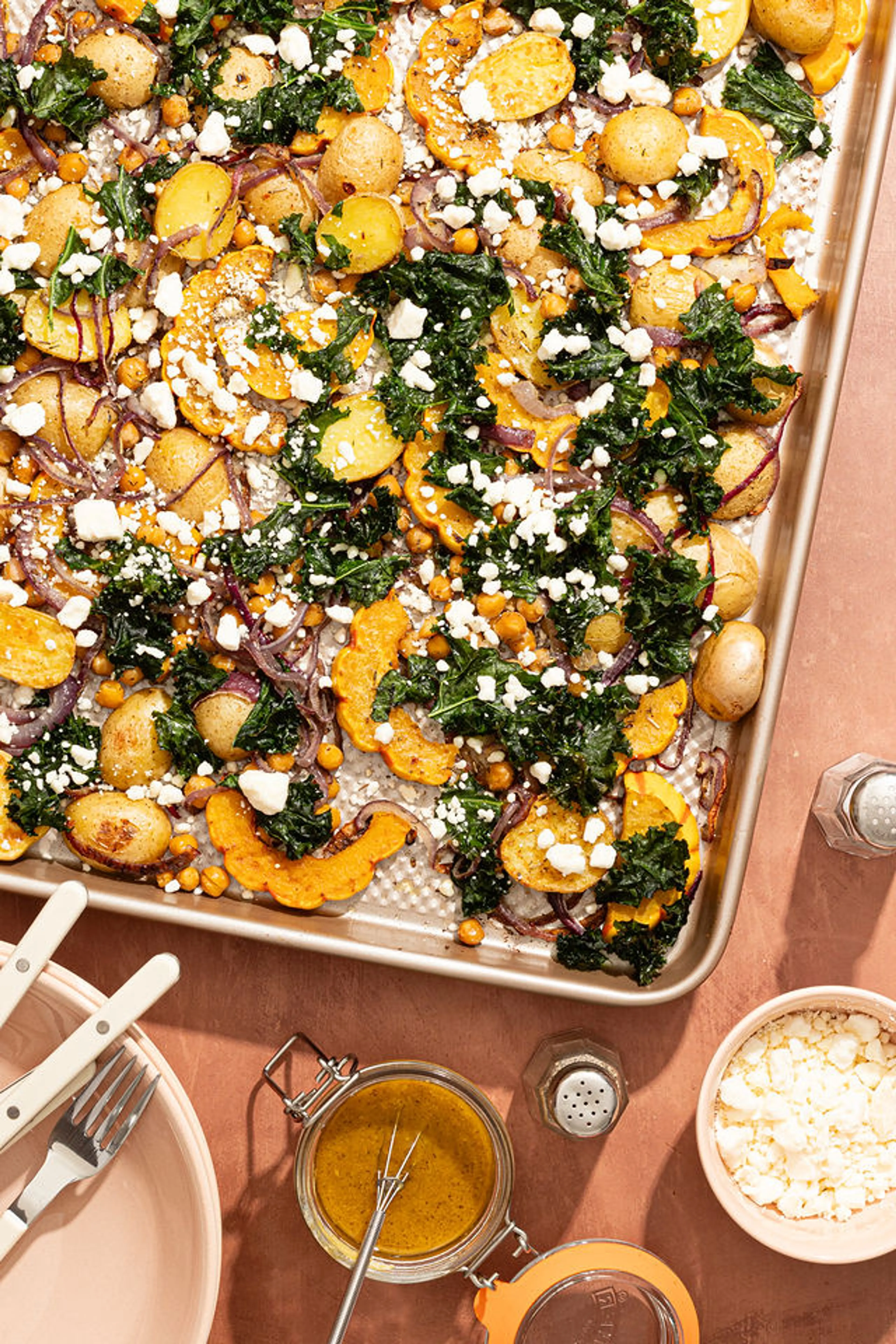 Harvest Sheet Pan with Miso Mustard Sauce