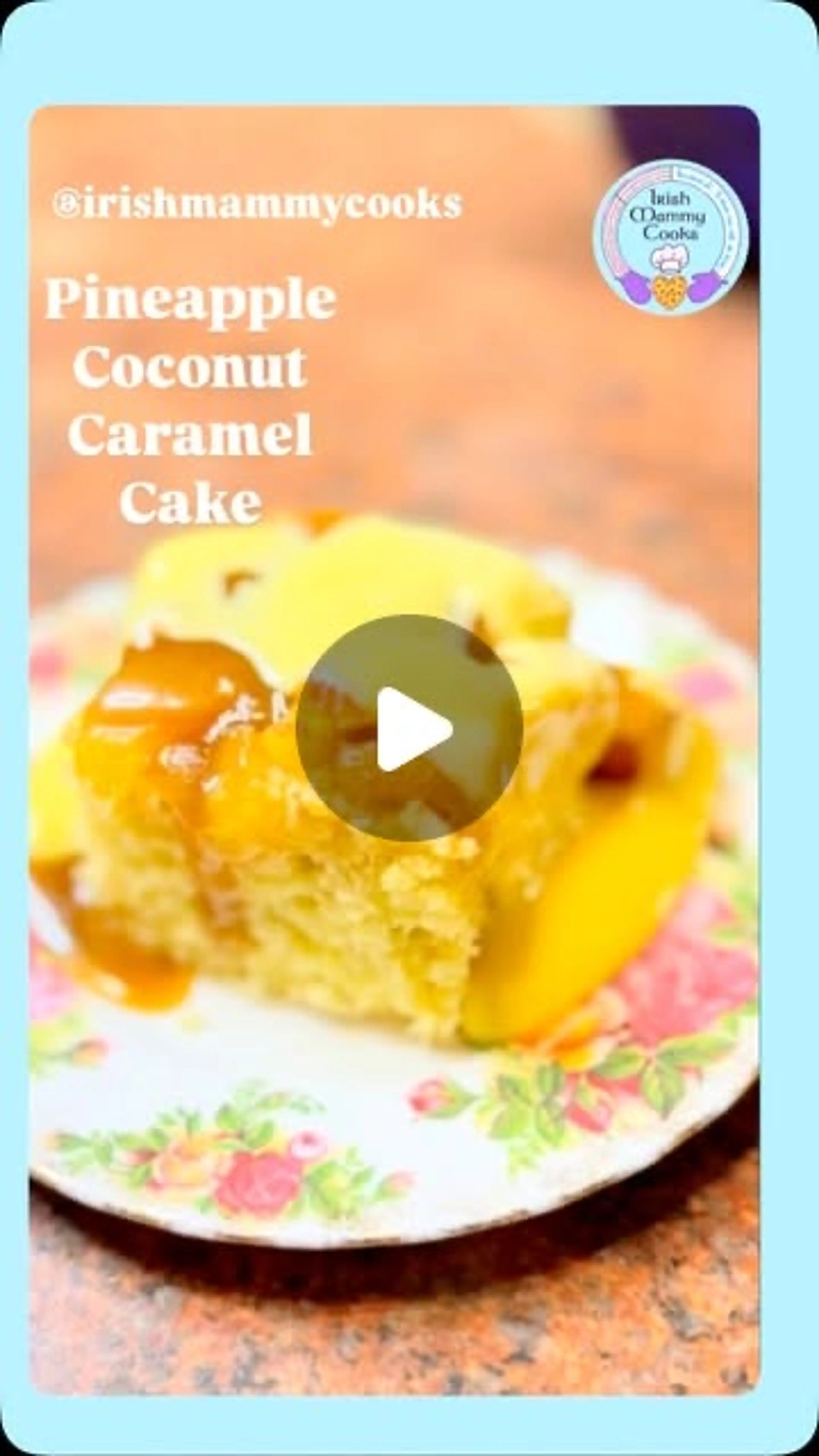 Pineapple Coconut Caramel Cake