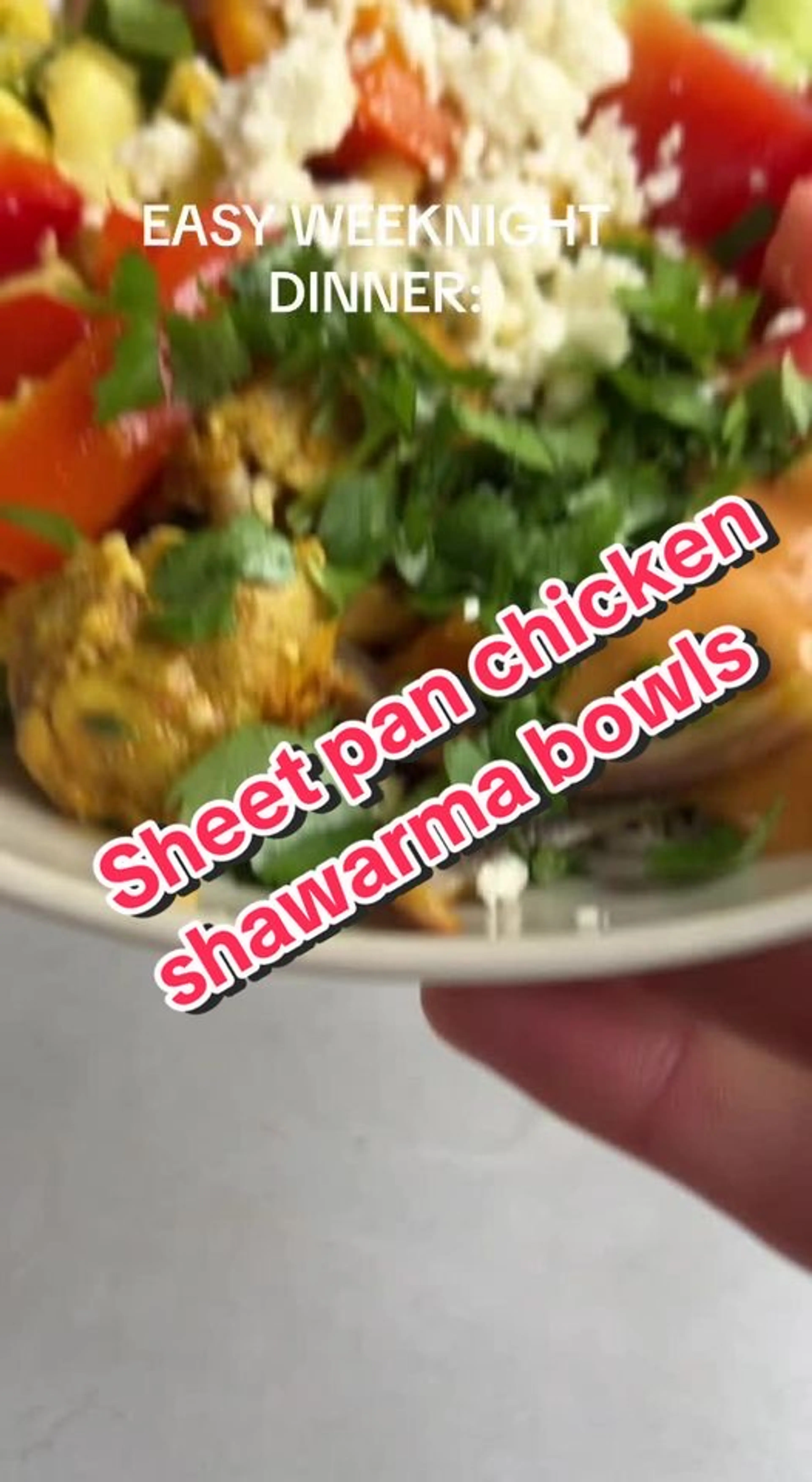 Sheet Pan Chicken Shawarma Bowls