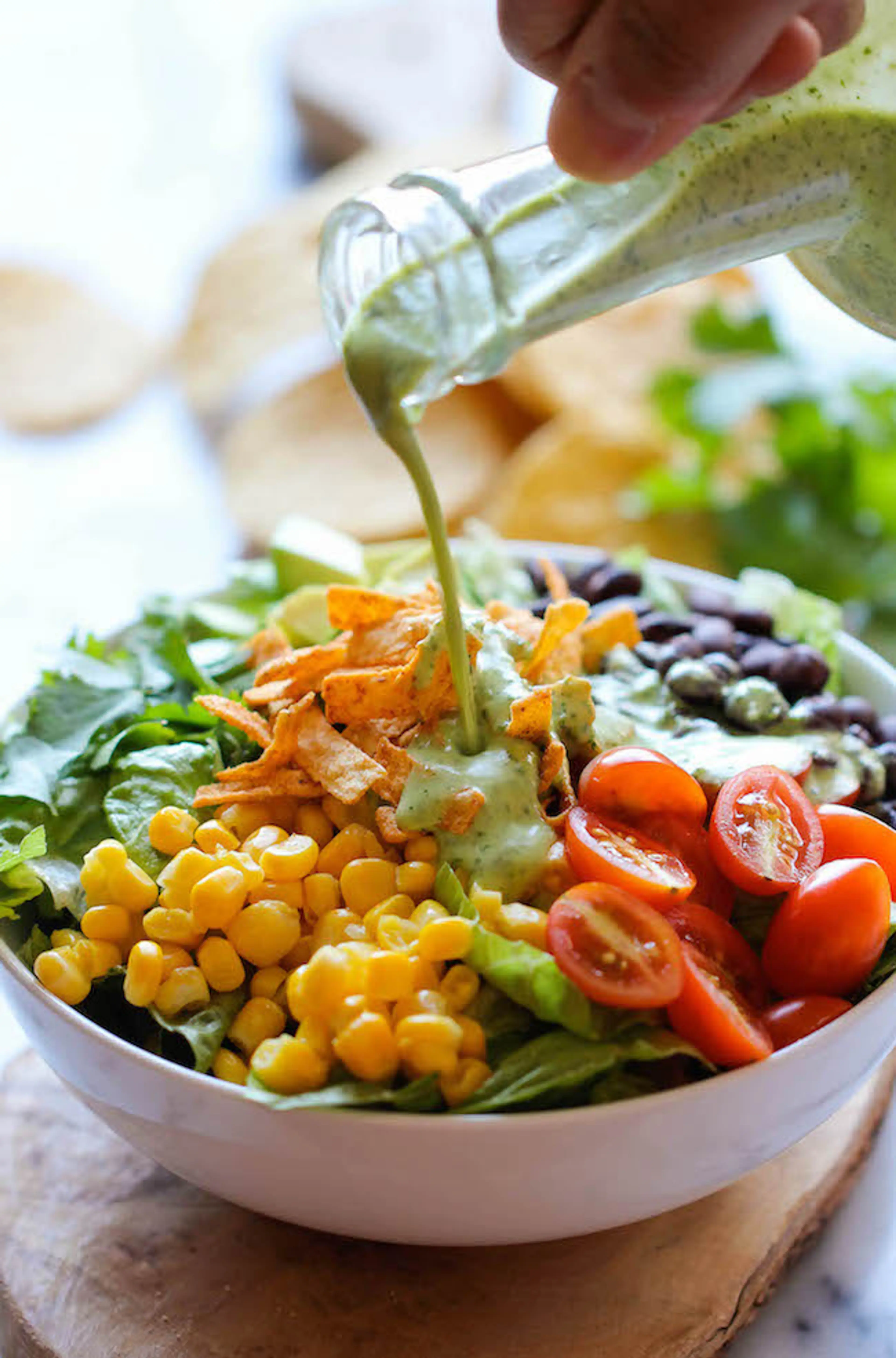 Southwestern Chopped Salad with Cilantro Lime Dressing