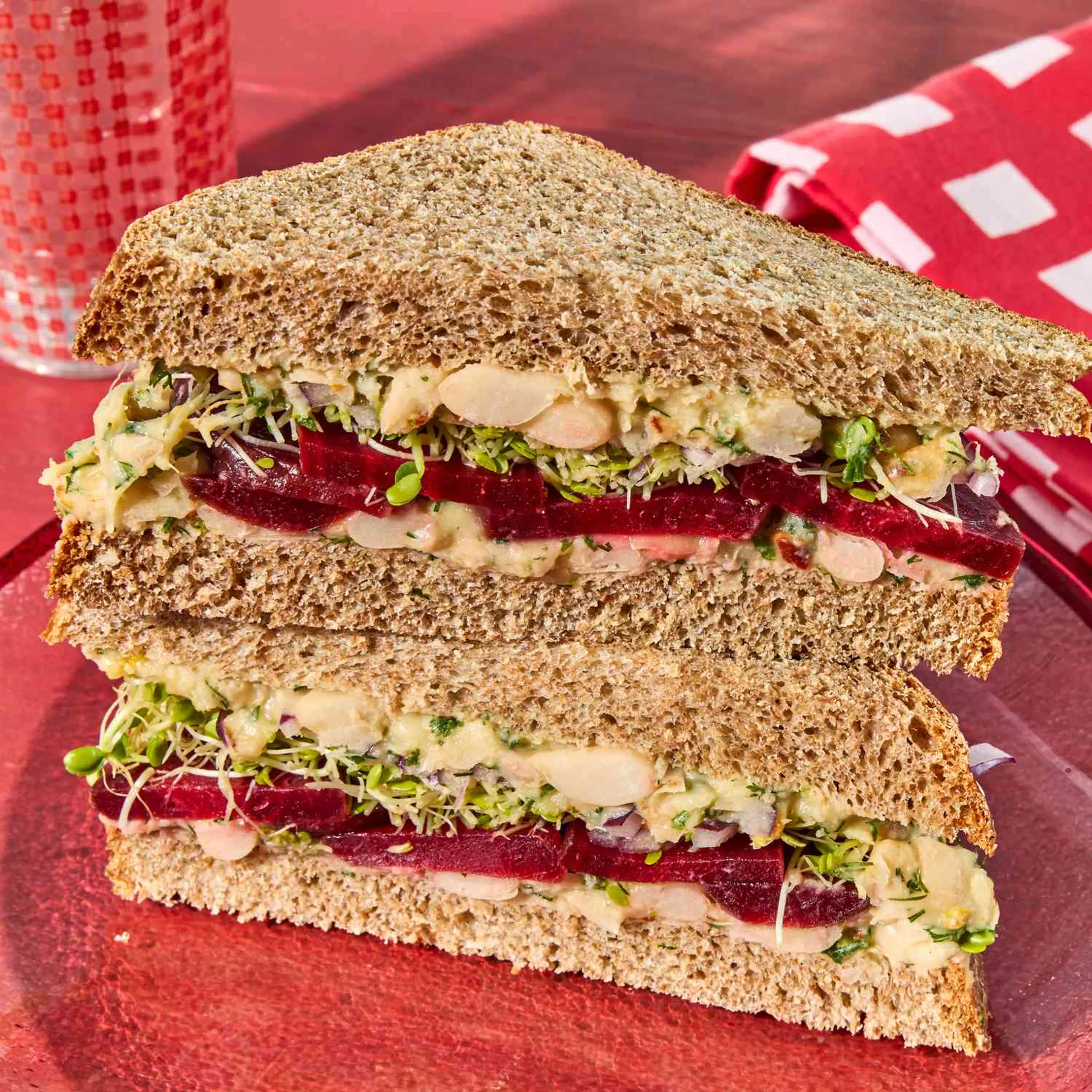 Beet and White Bean Sandwiches