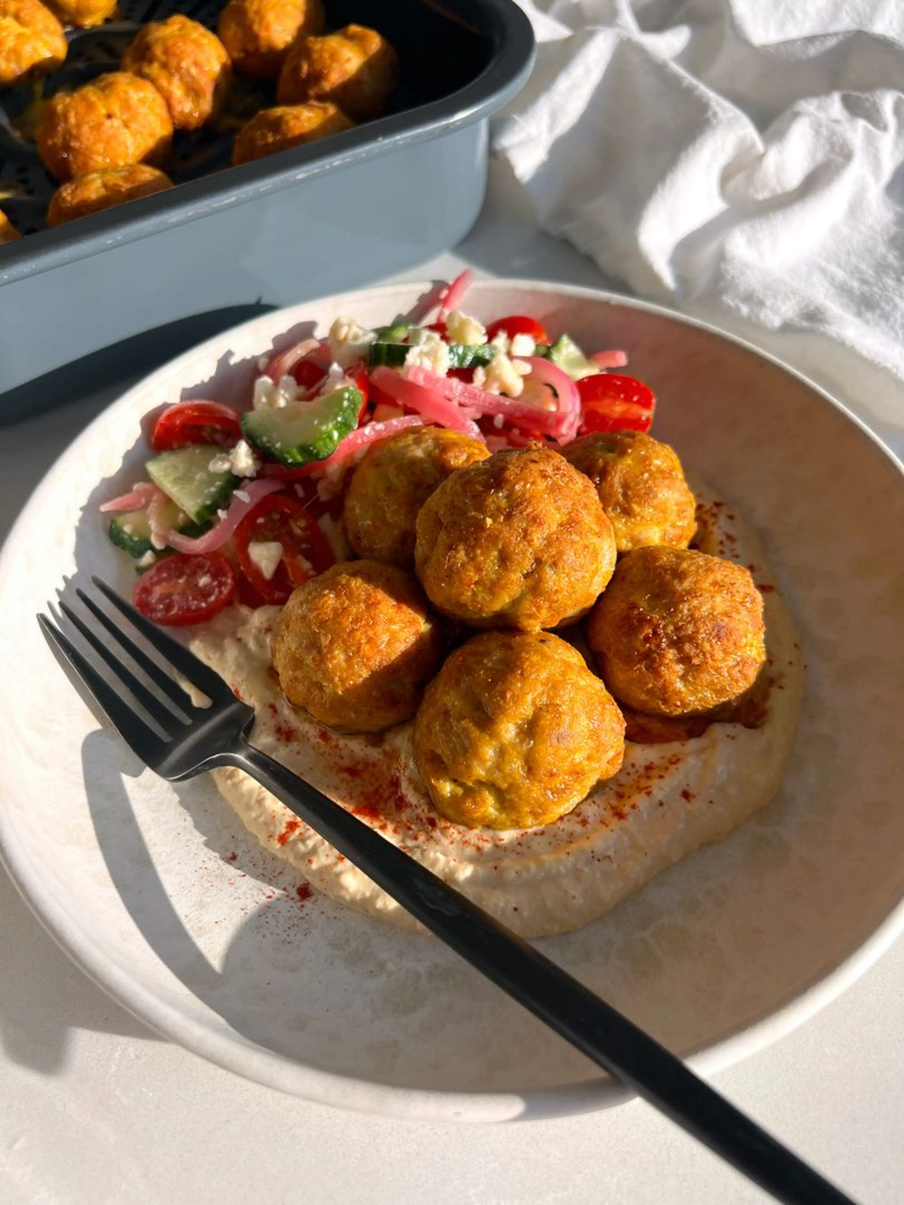 Air Fryer Chicken Shawarma Meatballs
