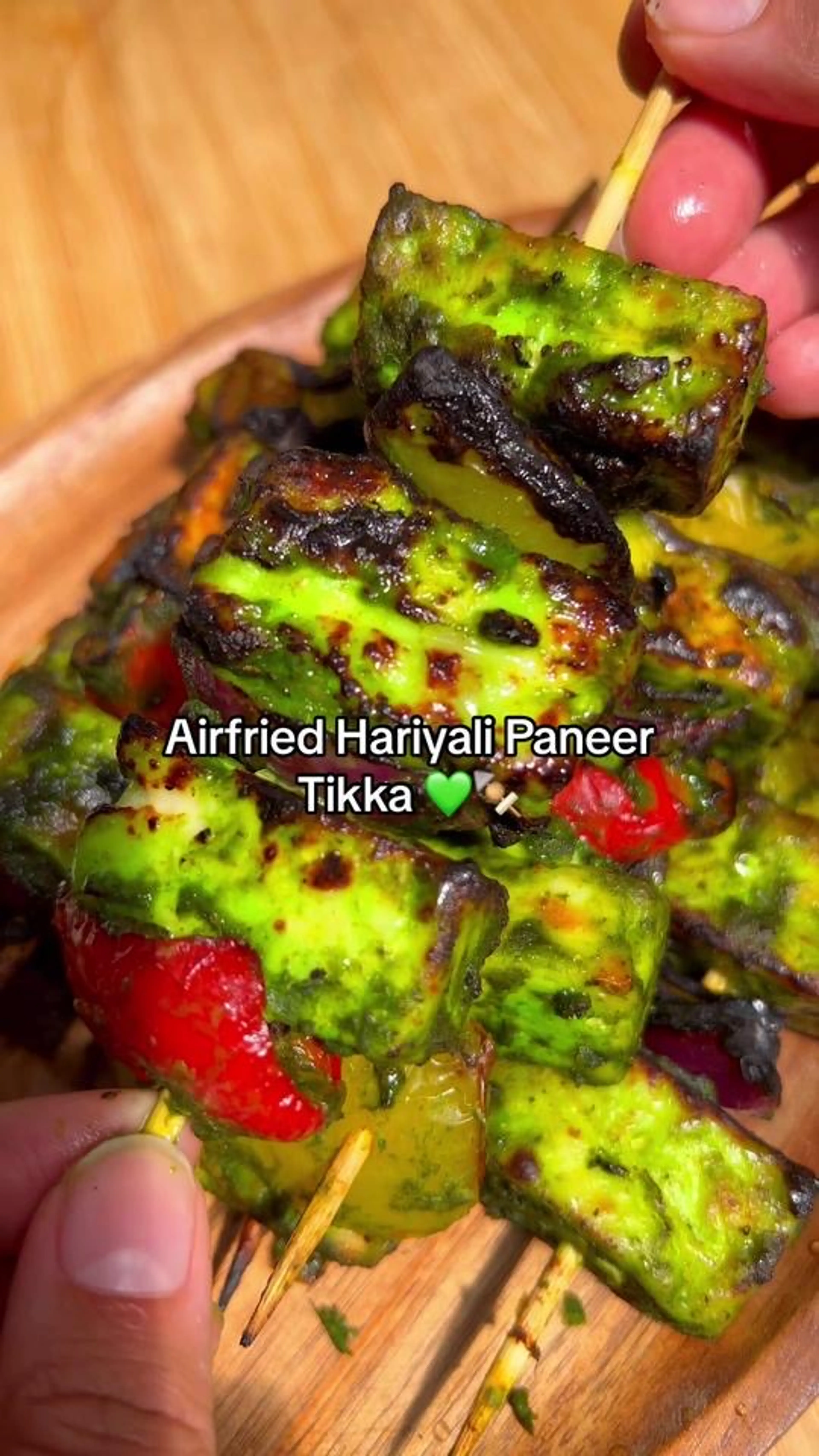 15 Minute Airfried Hariyali Paneer Tikka