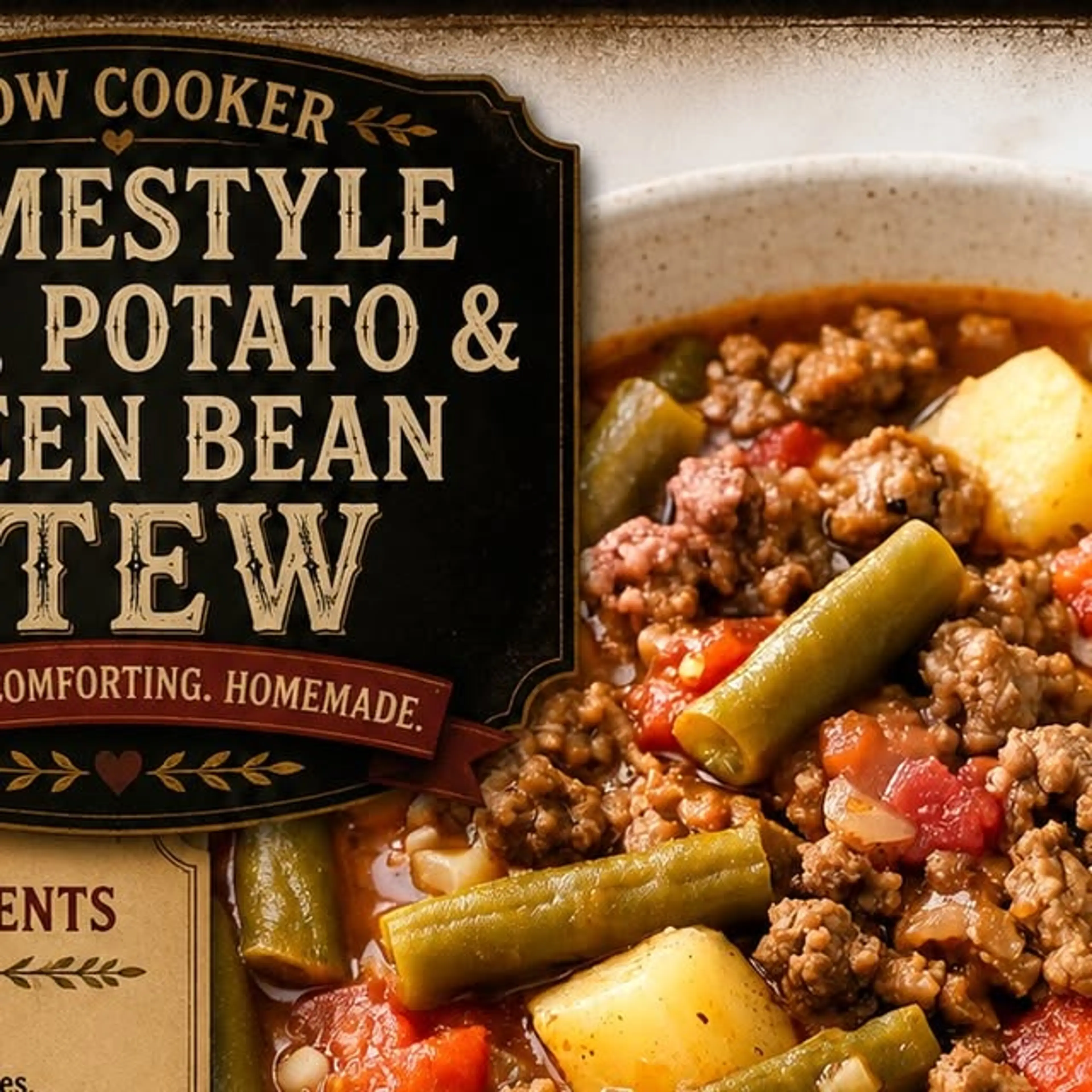 Slow Cooker Homestyle Beef, Potato & Green Bean Stew Is Pack