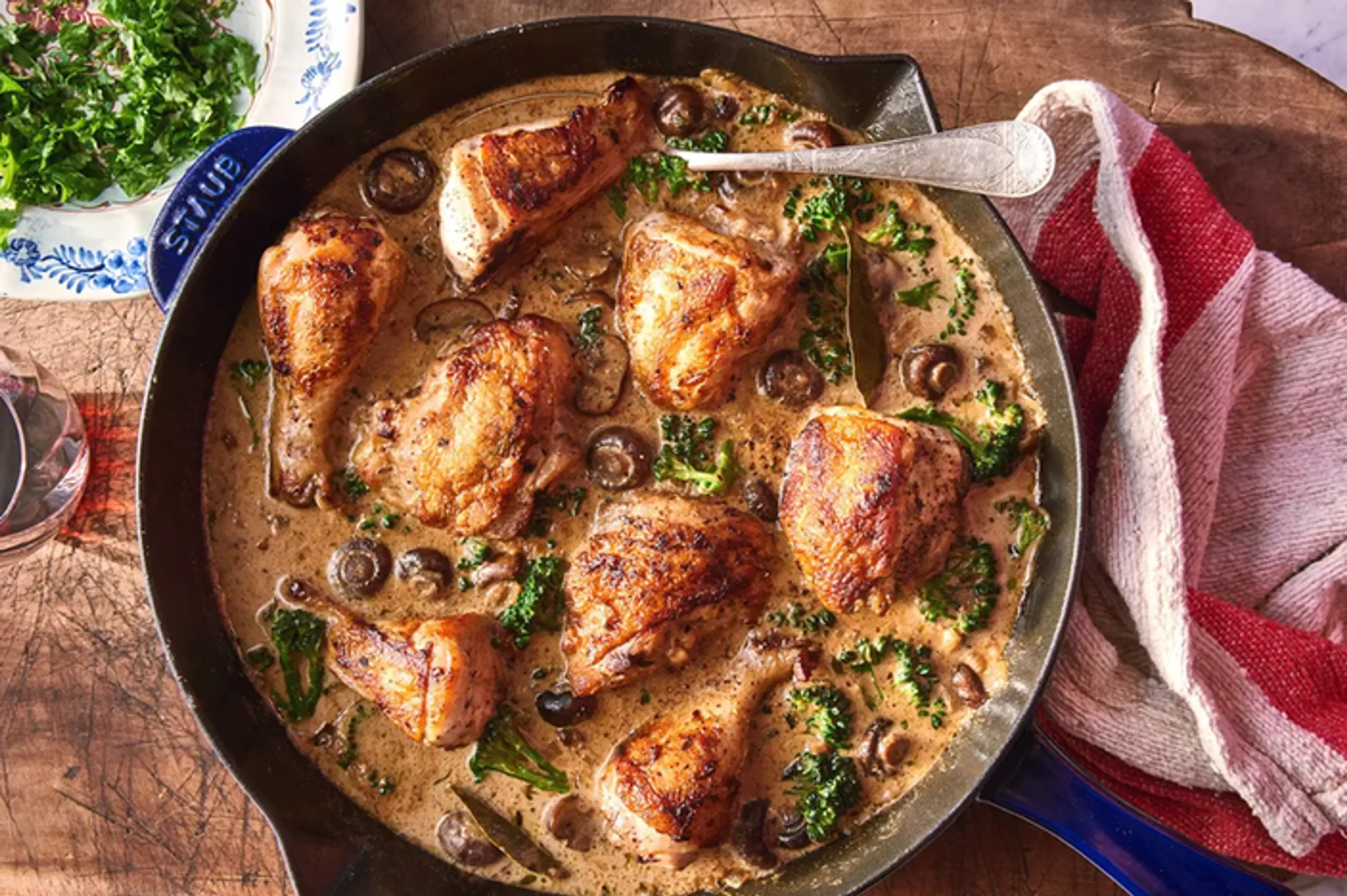 Chicken Fricassee With Mushrooms & Thyme