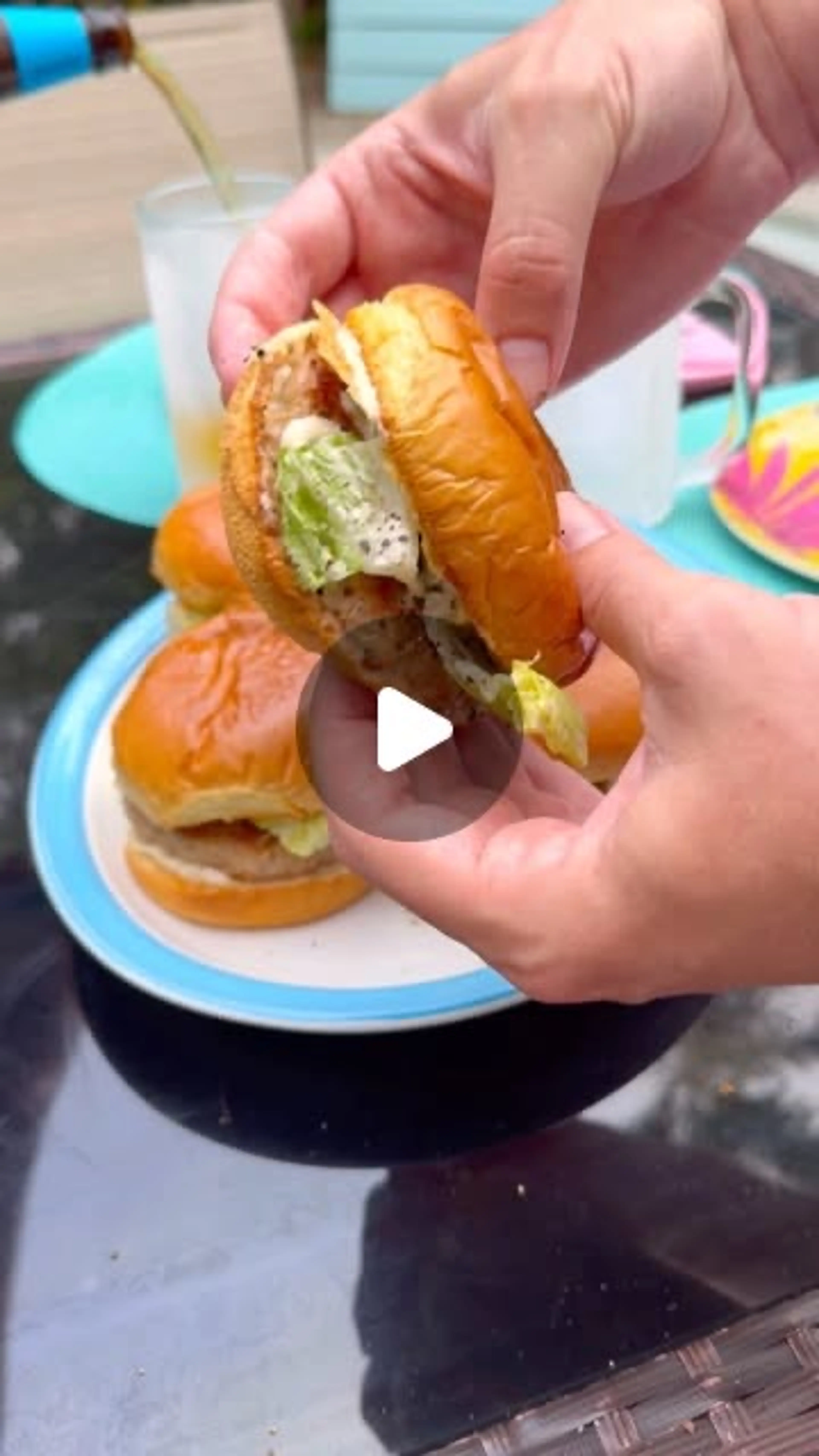 Lemon Pepper Chicken Caesar Burgers