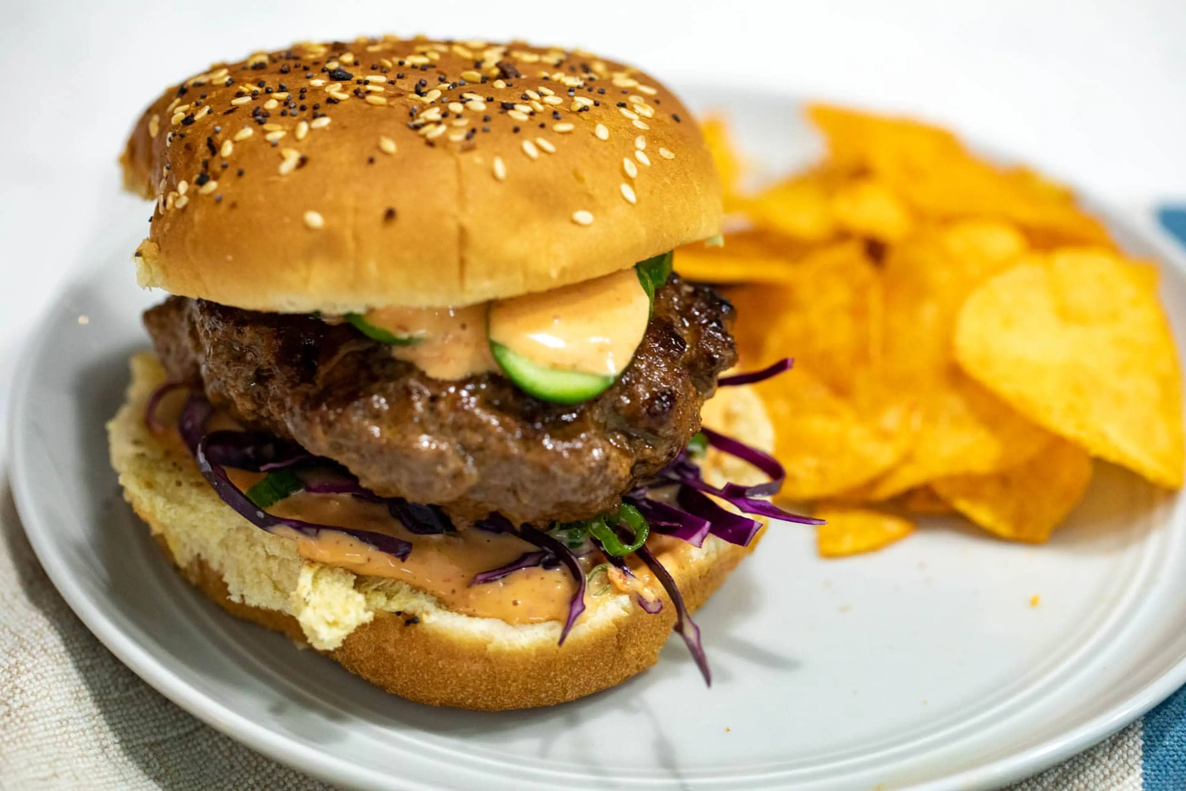 Bulgogi Burger with Kimchi Mayo