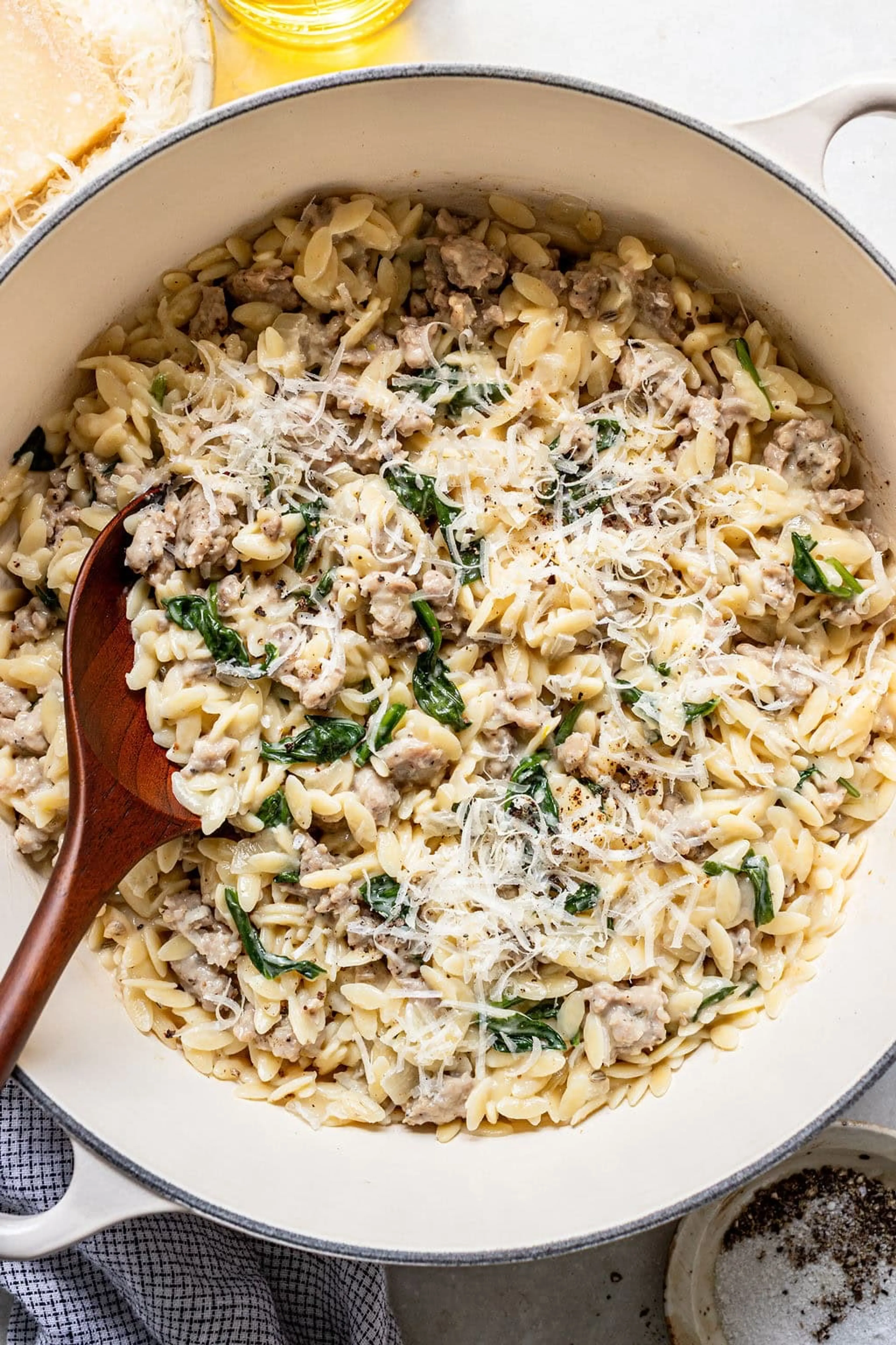 Orzo and Sausage (One-Pot)