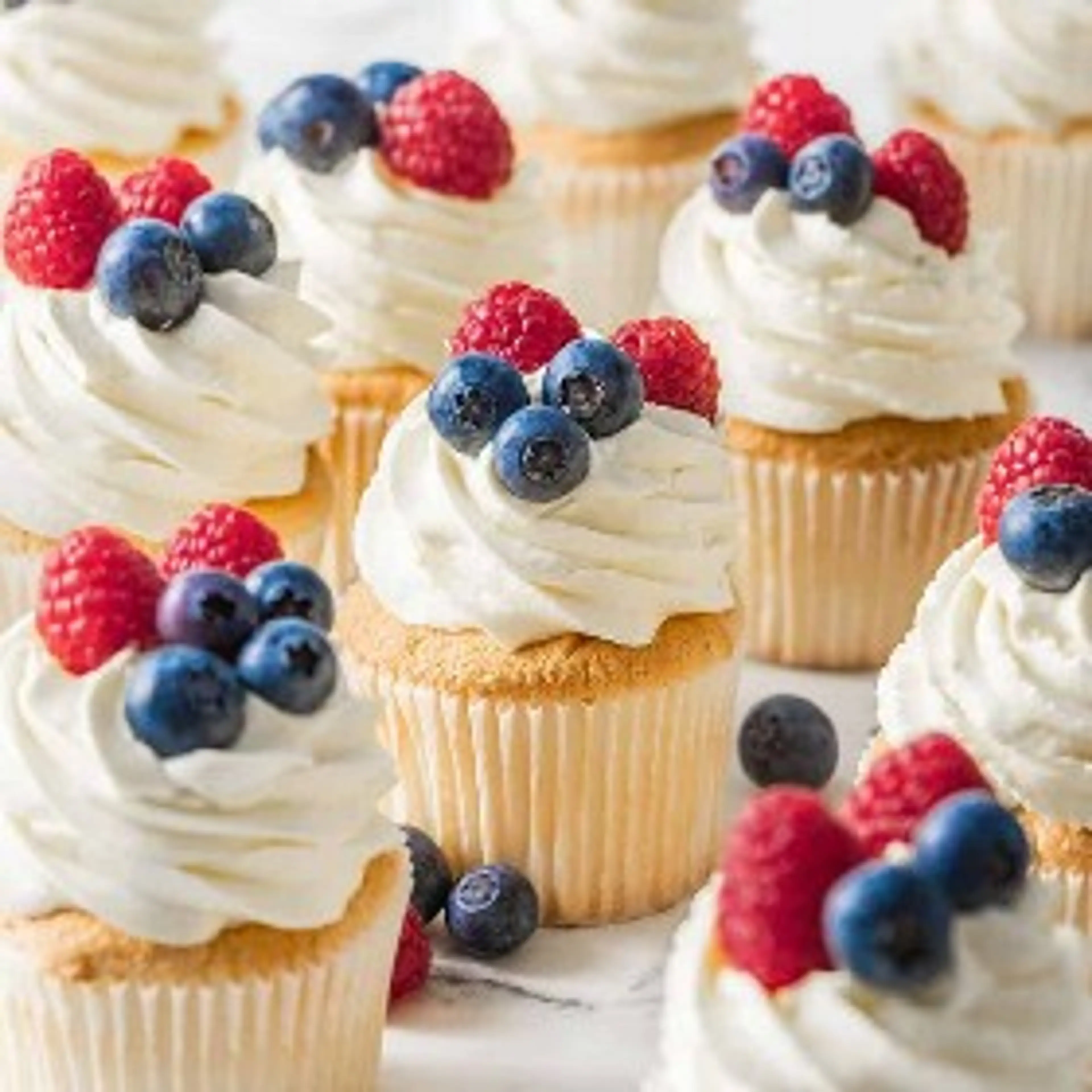 Fluffy Angel Food Cupcakes