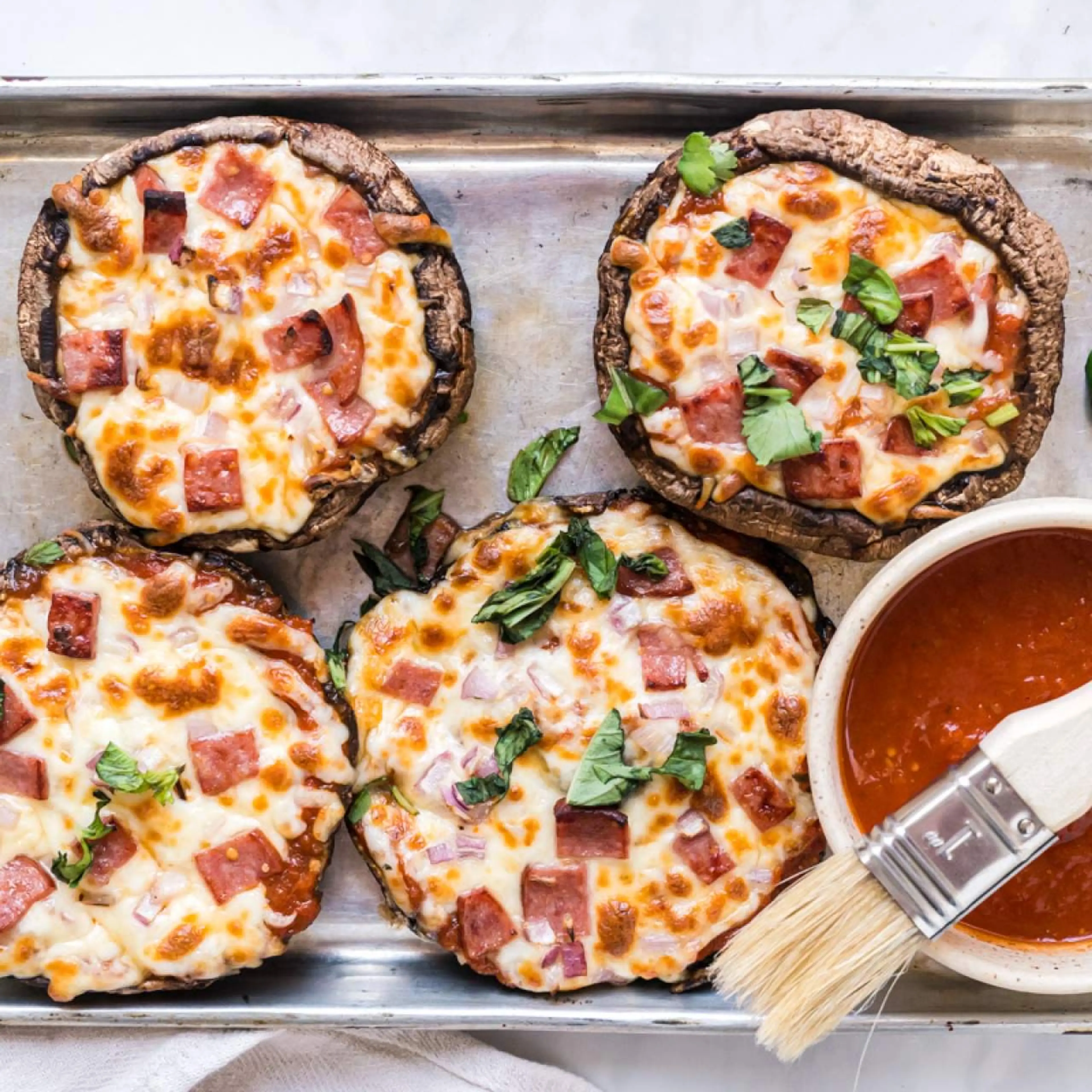 Portobello Mushroom Pizzas