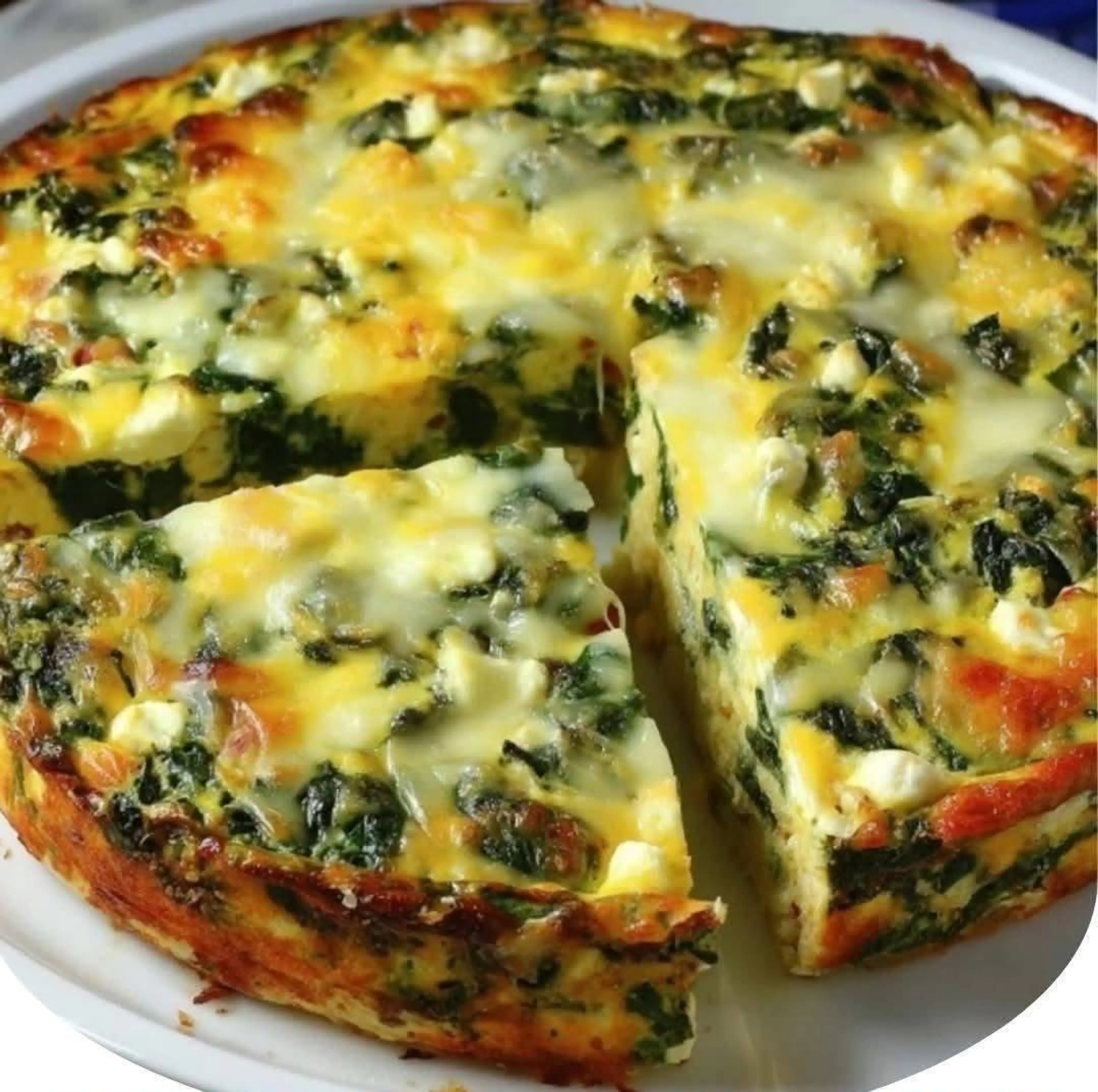 Cottage Cheese & Spinach Crustless Quiche 🥧