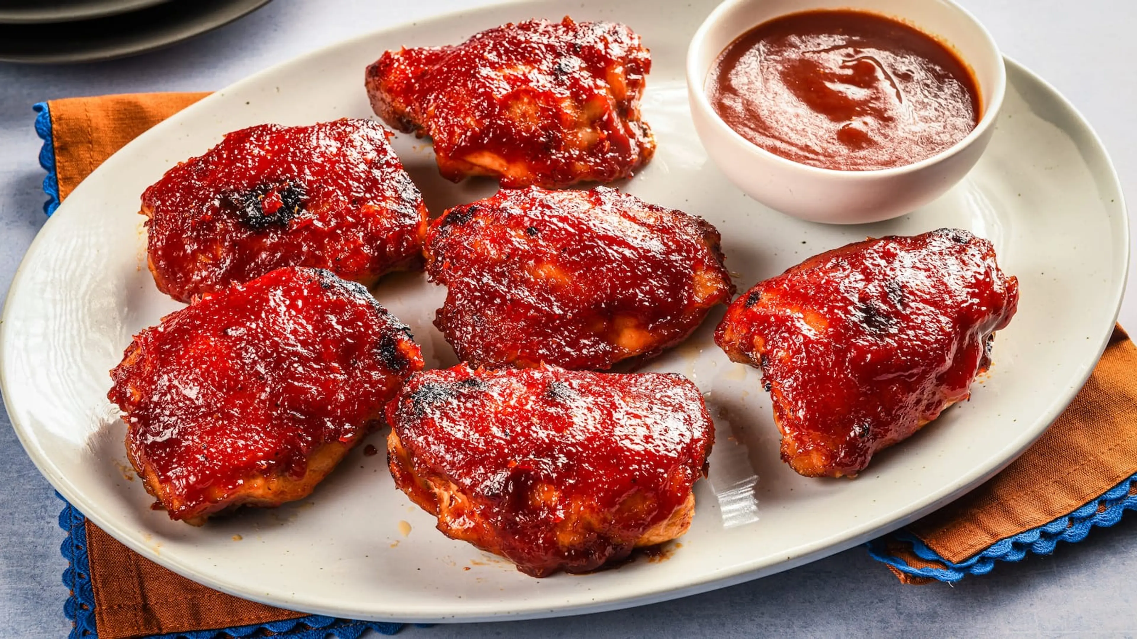 Roast Chicken Thighs With Mumbo Sauce