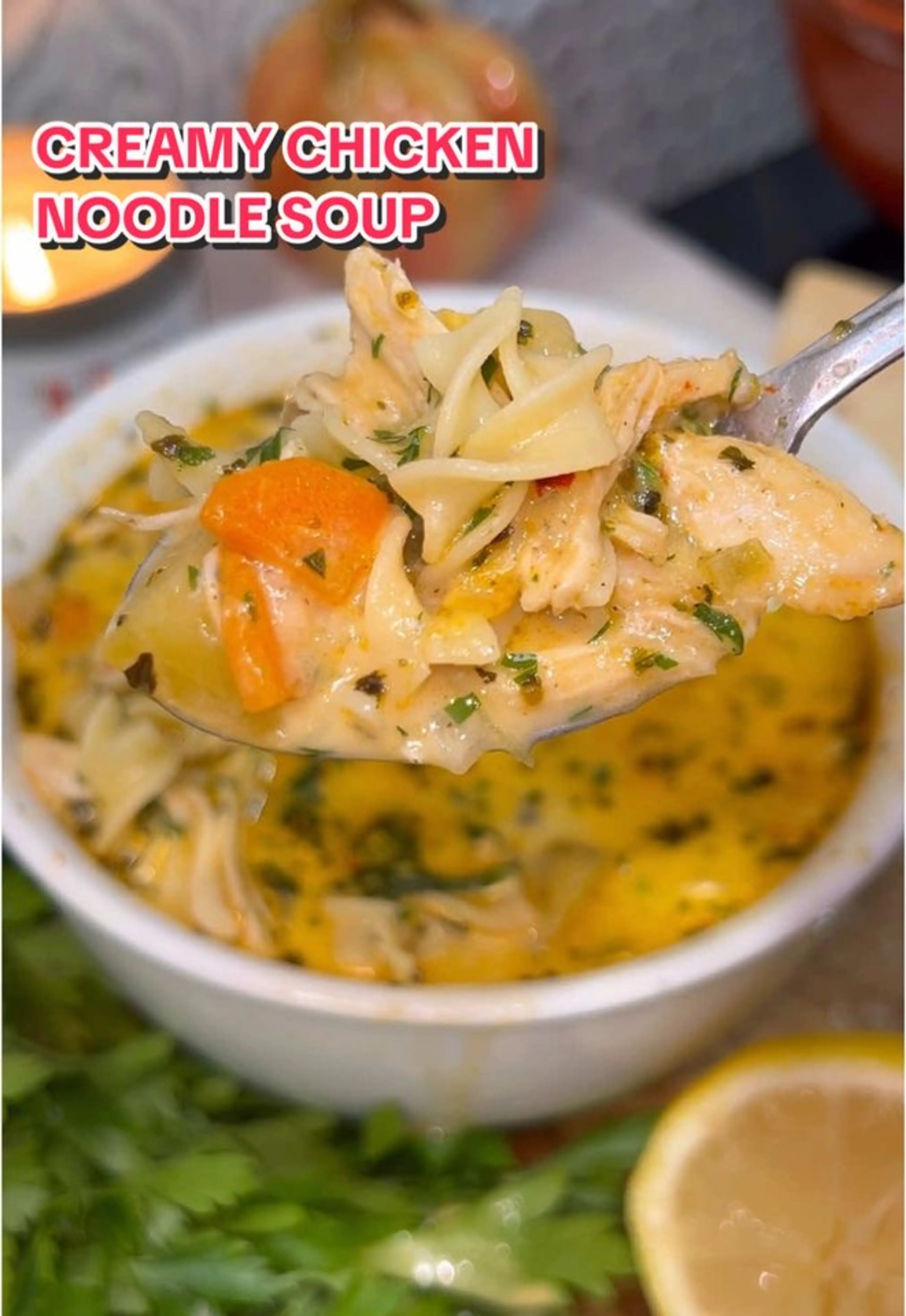 Creamy Chicken Noodle Soup with Potatoes