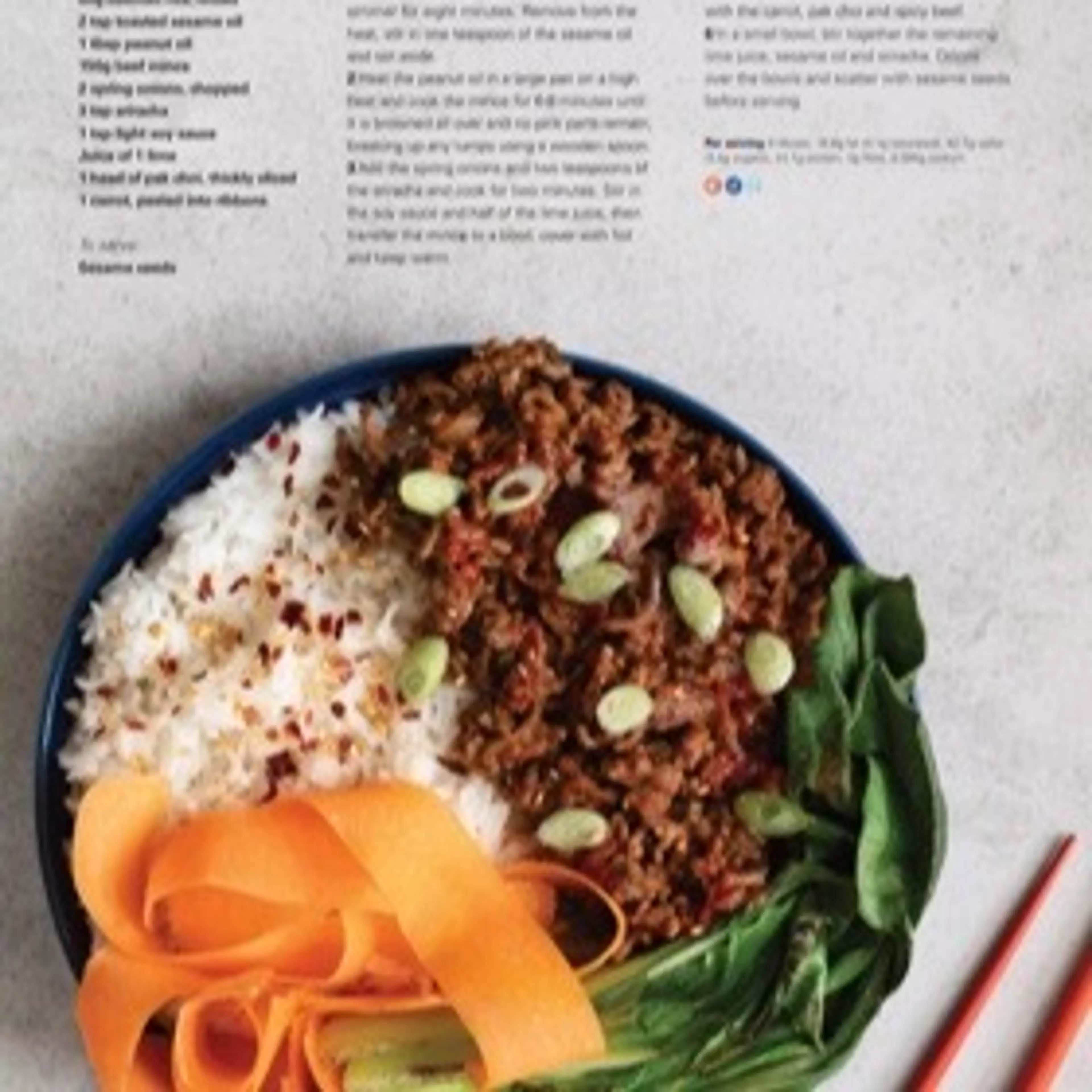 Spicy Beef And Rice Bowls