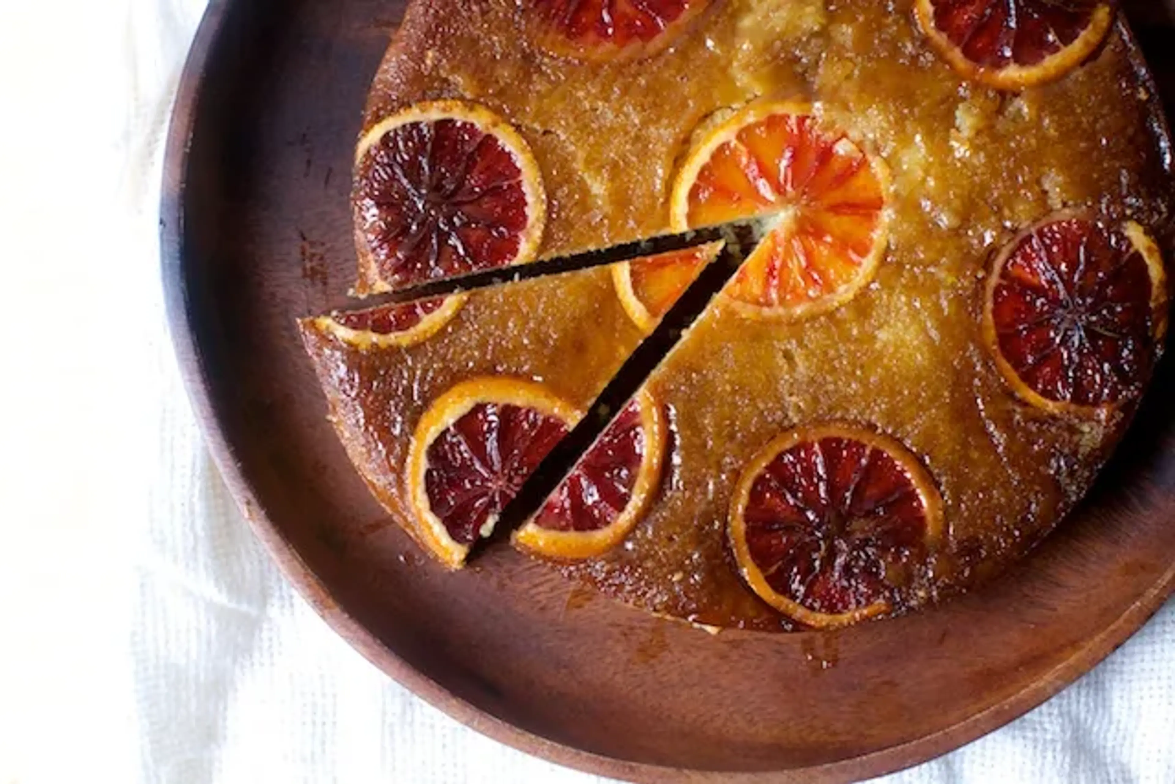 Blood orange, almond and ricotta cake