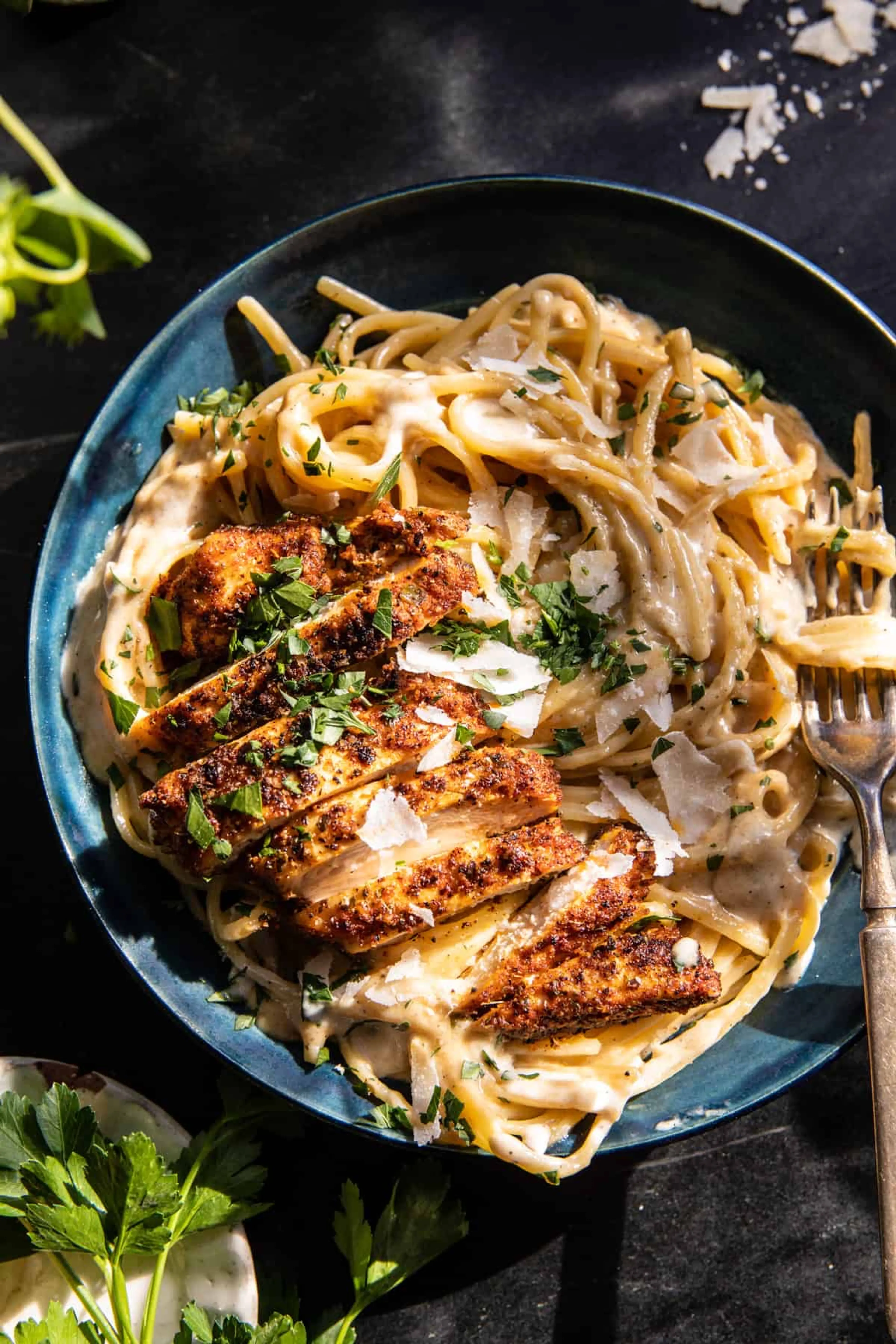 Lemon Pepper Cajun Chicken Fettuccine Alfredo