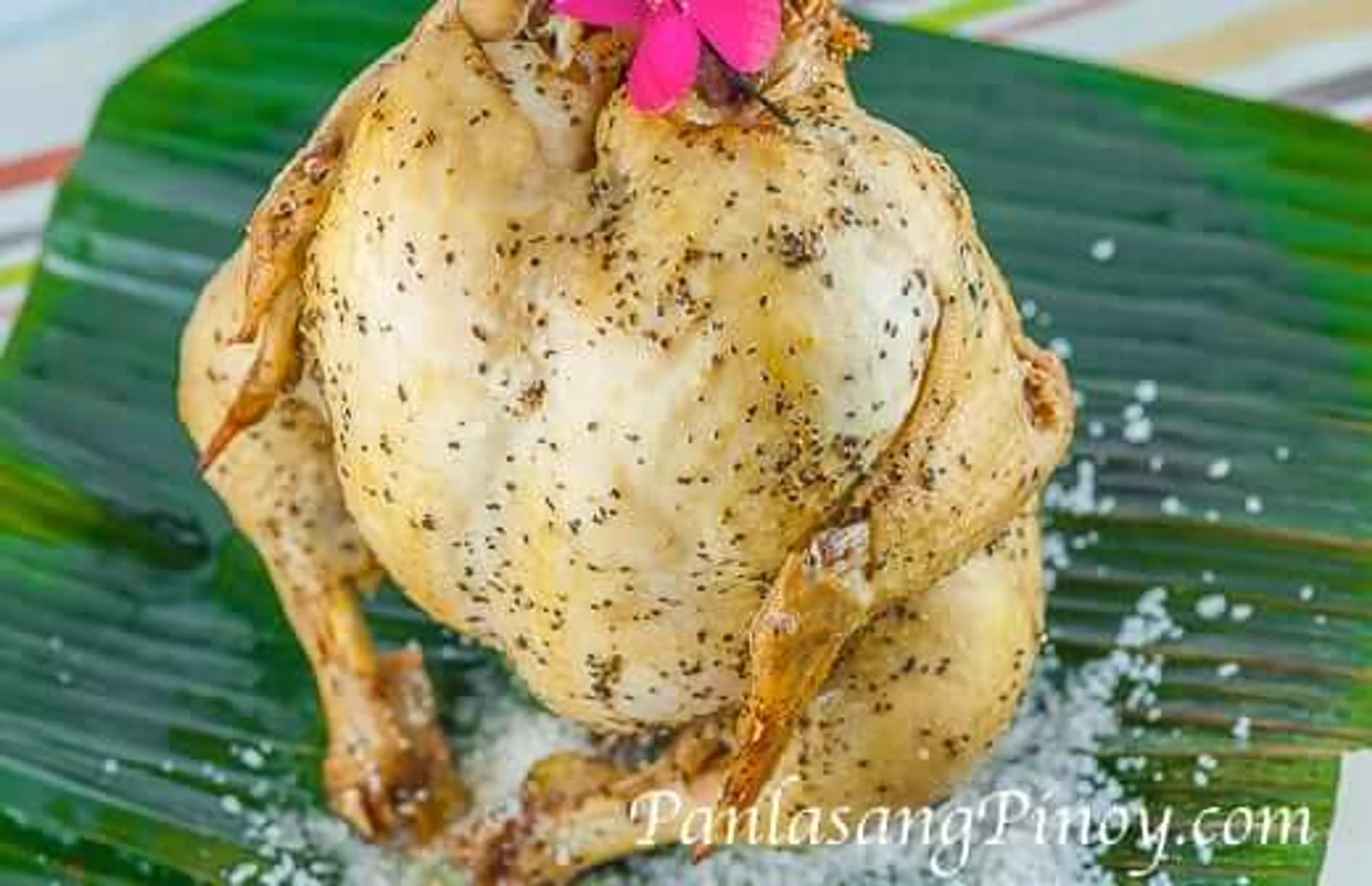 Pinaupong Manok sa Asin