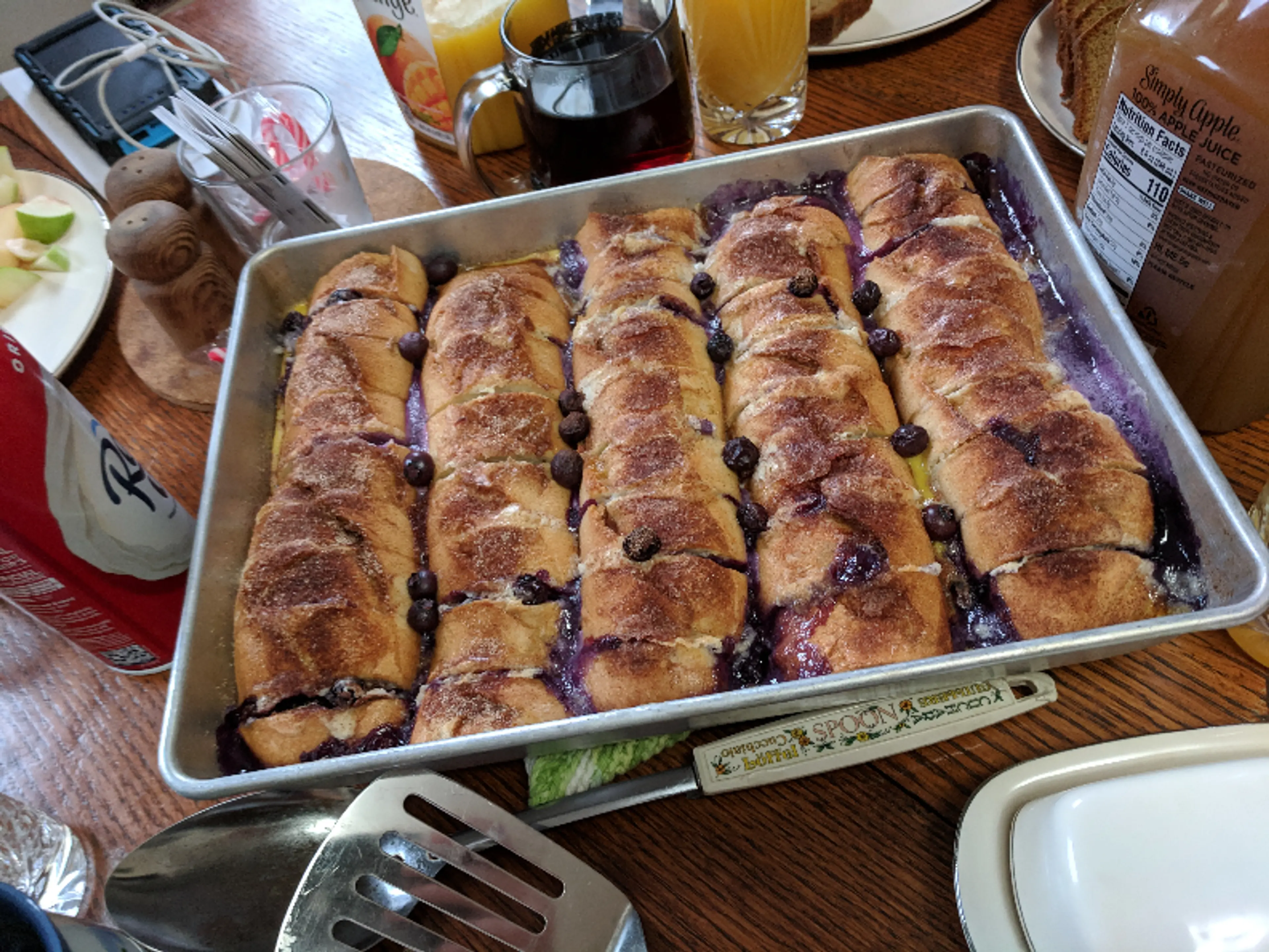 Blueberry & Mascarpone Stuffed French Toast Casserole