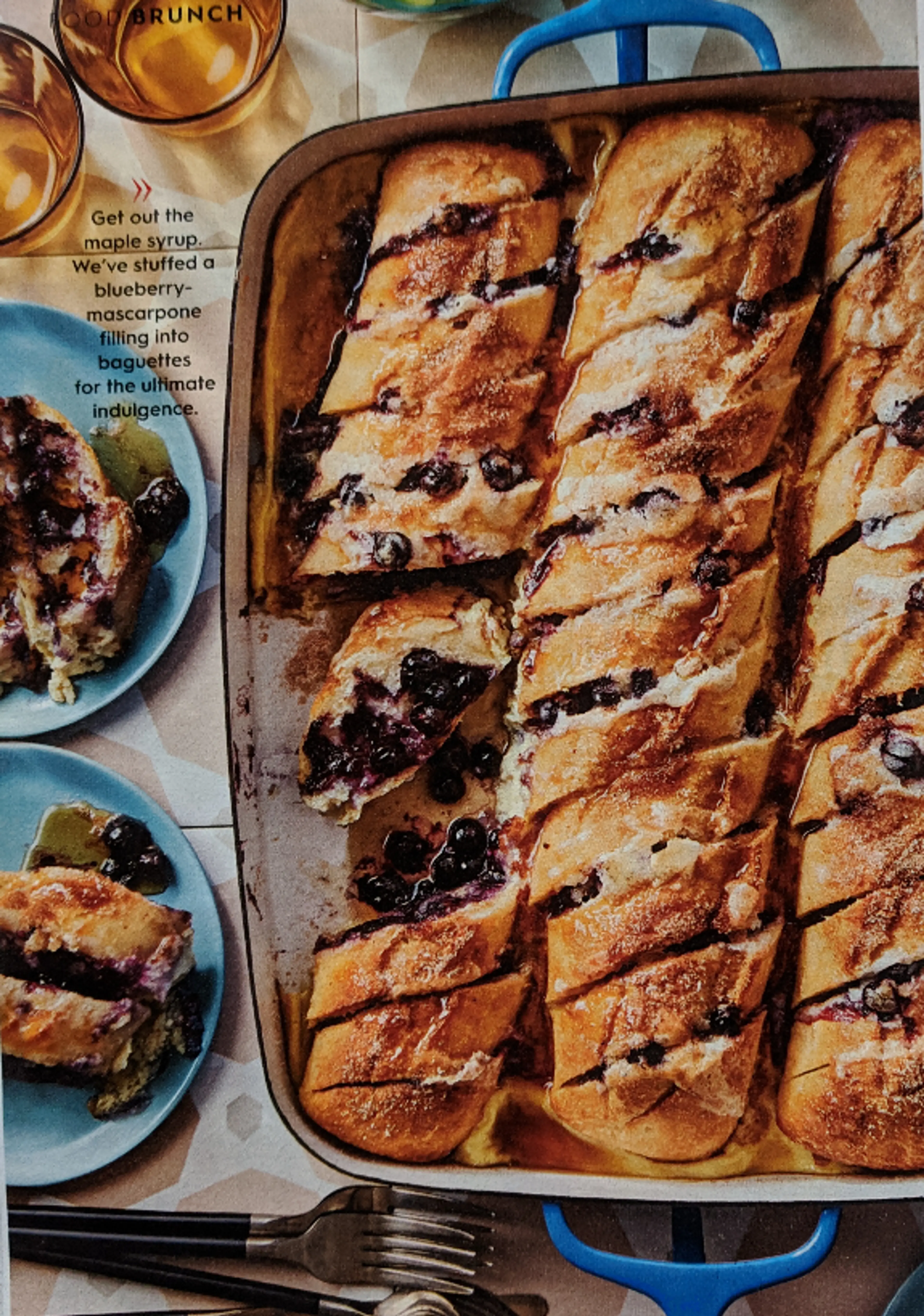 Blueberry & Mascarpone Stuffed French Toast Casserole
